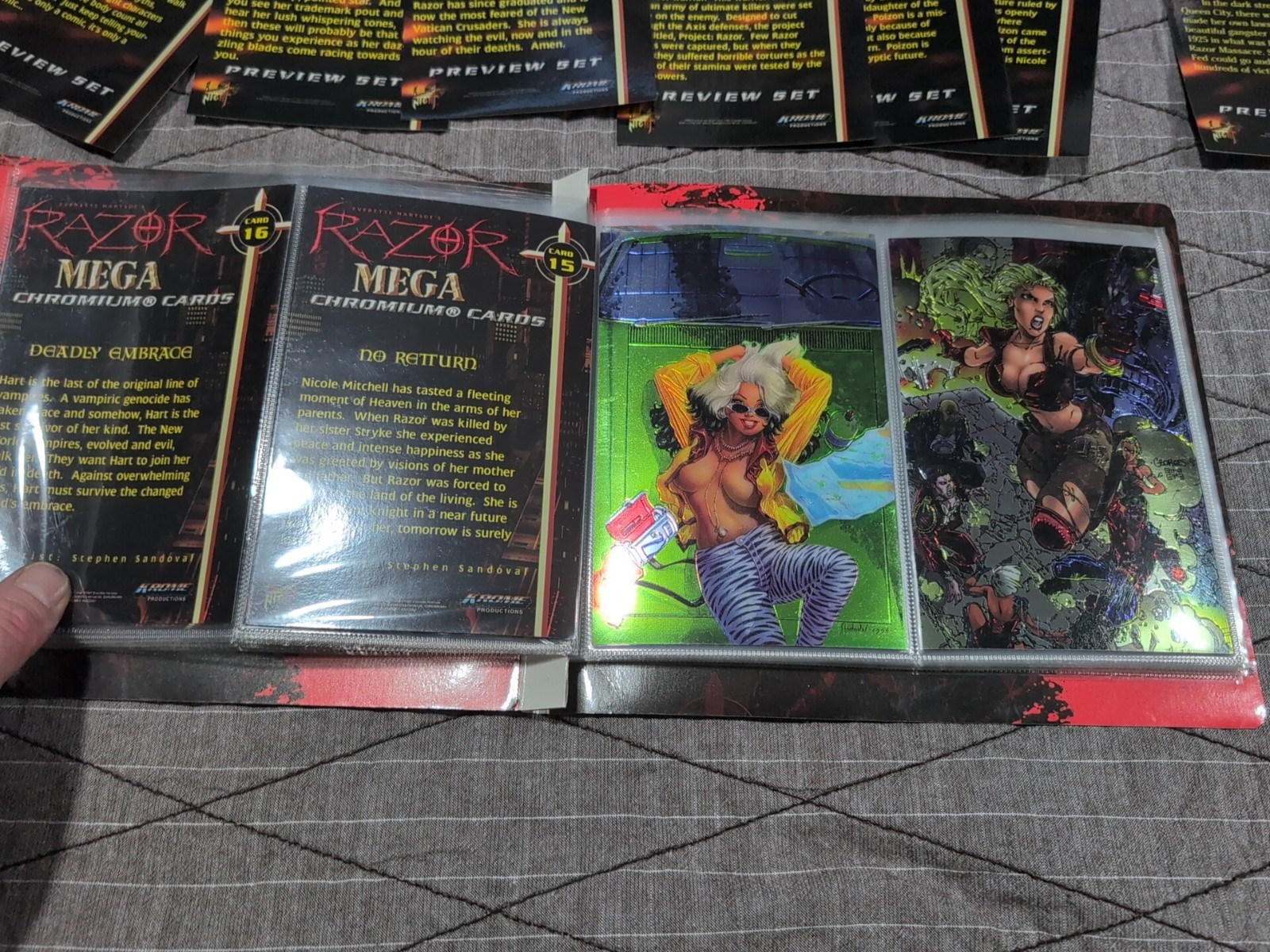 Everette Hartsoe's RAZOR Mega Chromium Card Complete Set w/binder/Chase/Preview