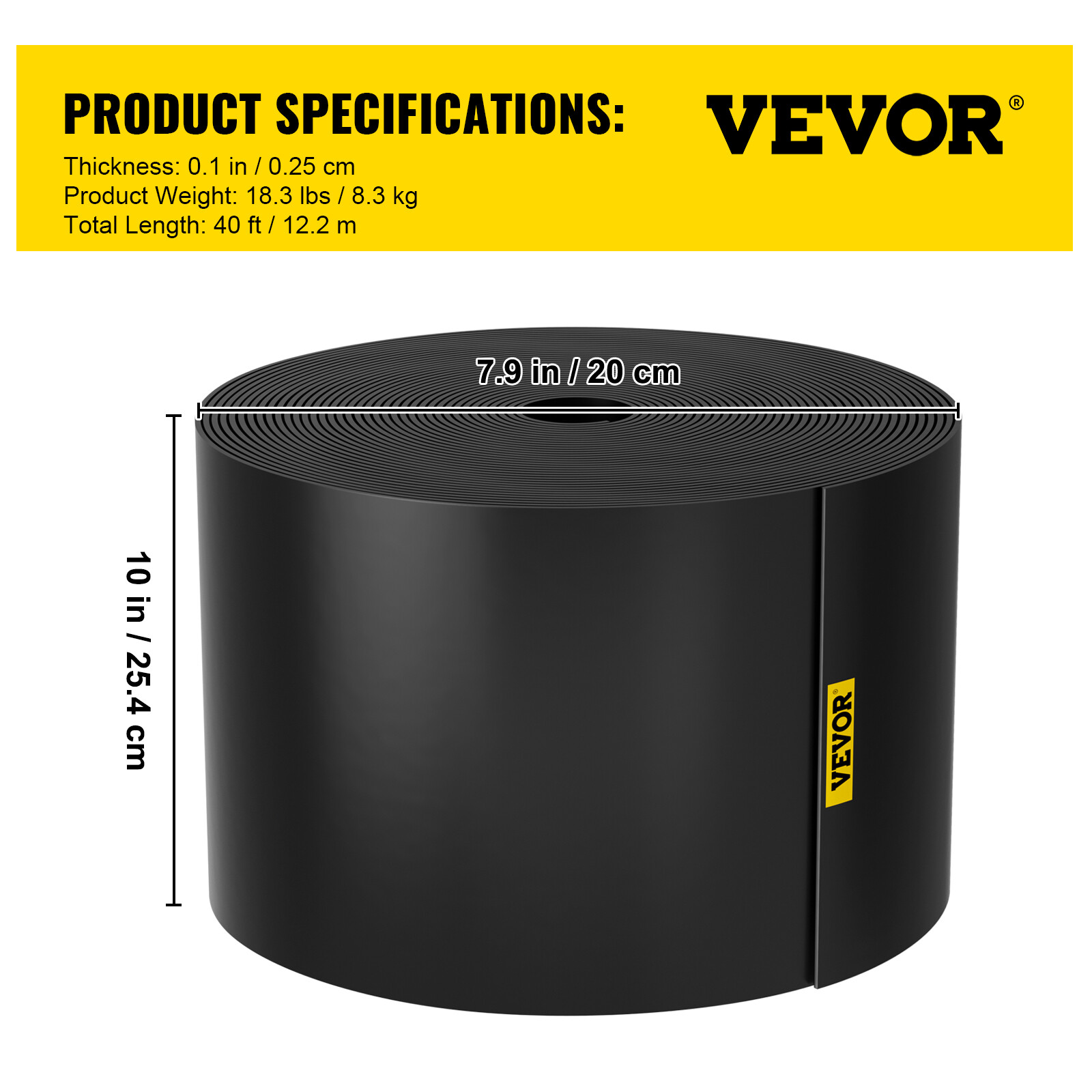 VEVOR Landscape Edging Terrace Board 40 ft x 10 inch Lawn Garden Border No Dig