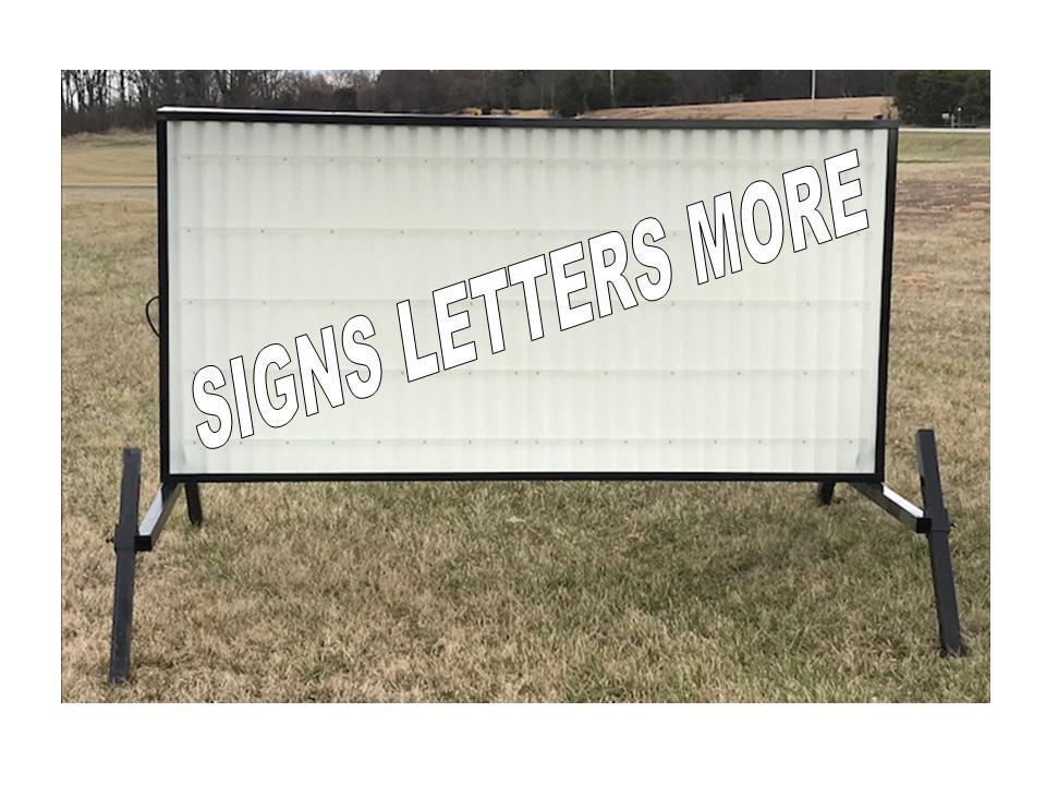 NEW NON LIGHTED OUTDOOR PORTABLE MARQUEE ROADSIDE SIGN MESSAGE AREA 4'X8'