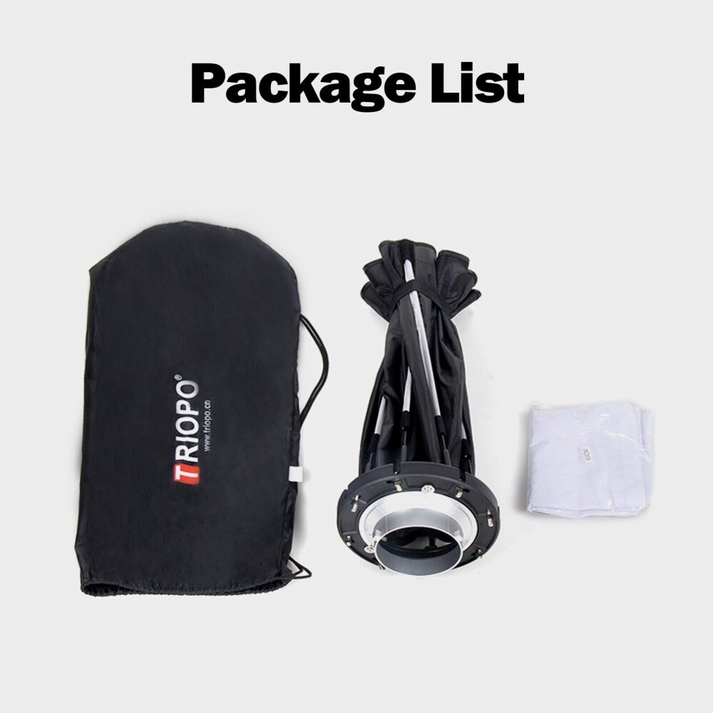 US TRIOPO K2-65 65cm/25.6'' Foldable Octagon Bowens Softbox Fr Godox SL60W SK400