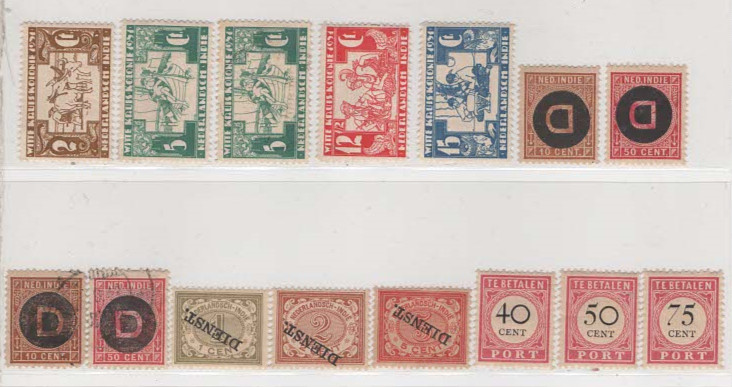 Netherlands Indies stamps from late 1800
