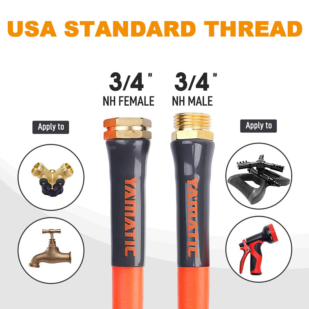 YAMATIC Heavy Duty Garden Hose 5/8 in Super Flexible Water Hose All-weather