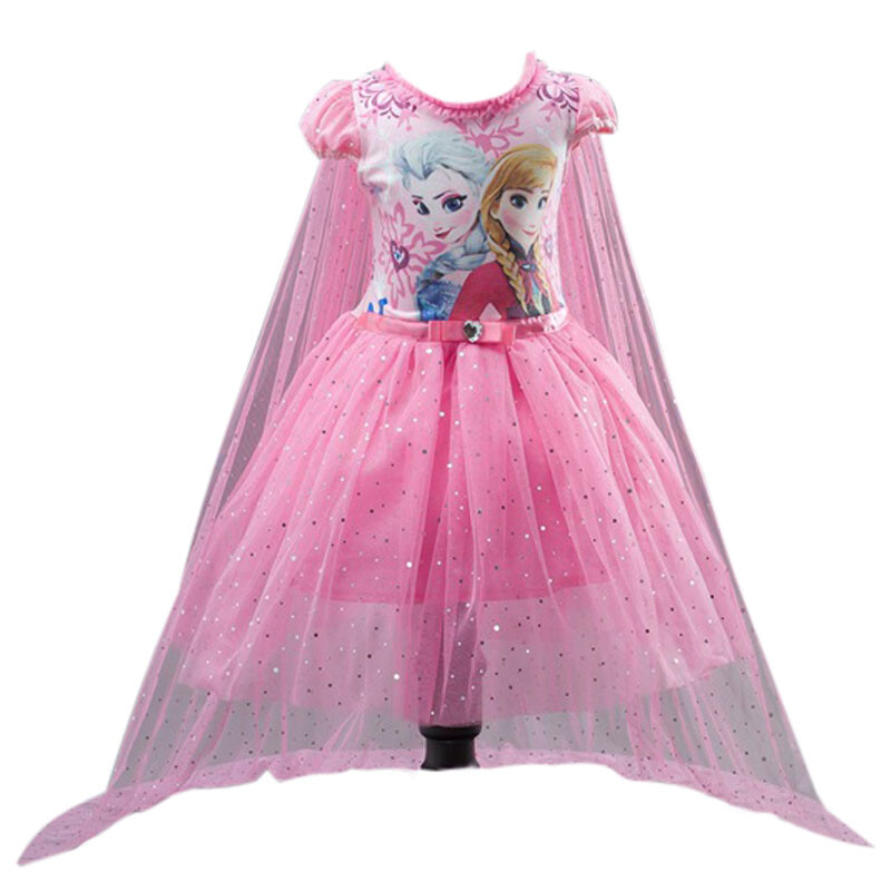 Toddler Princess Elsa Anna Frozen Role Cosplay Dress up Costume Dress for Girls