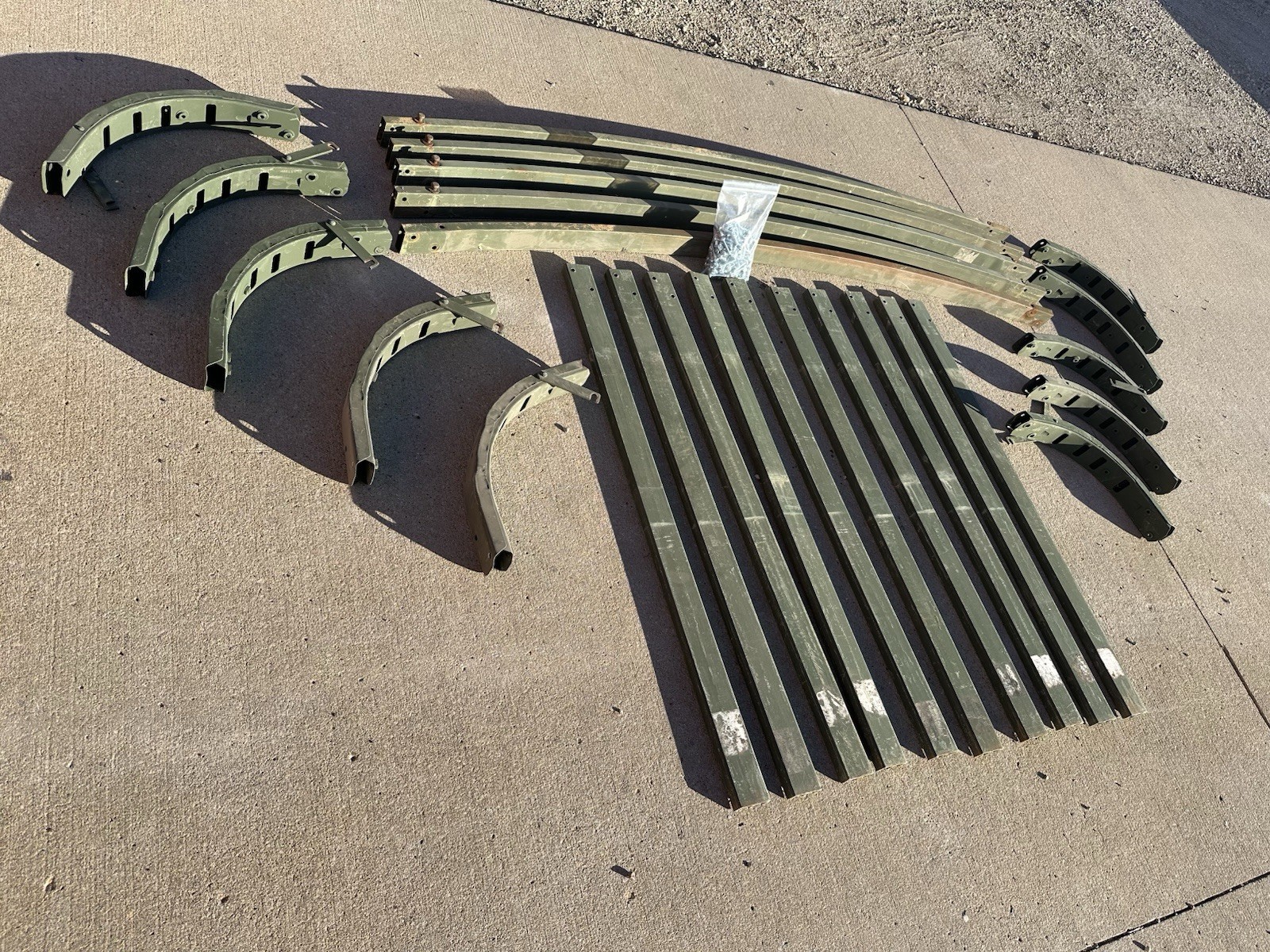 M35a2 M35a3 Cargo Cover Bow Kit Uprights Staves Corner Brackets And Bow Complete