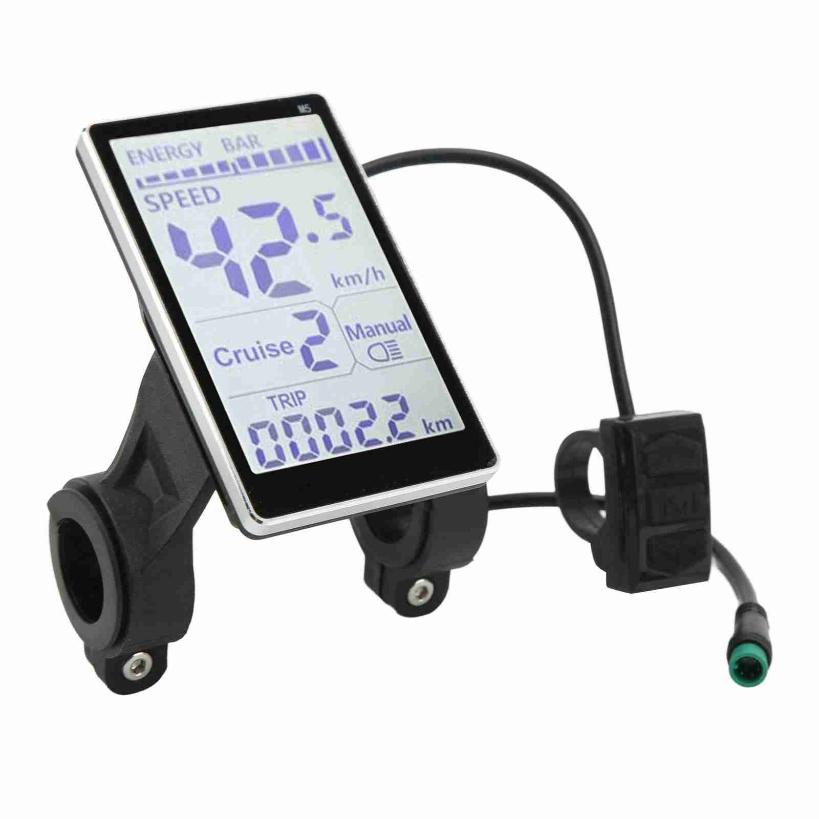 24/36/48/60V E-Bike Speedometer Electric Bike LCD Display Meter Control Panel