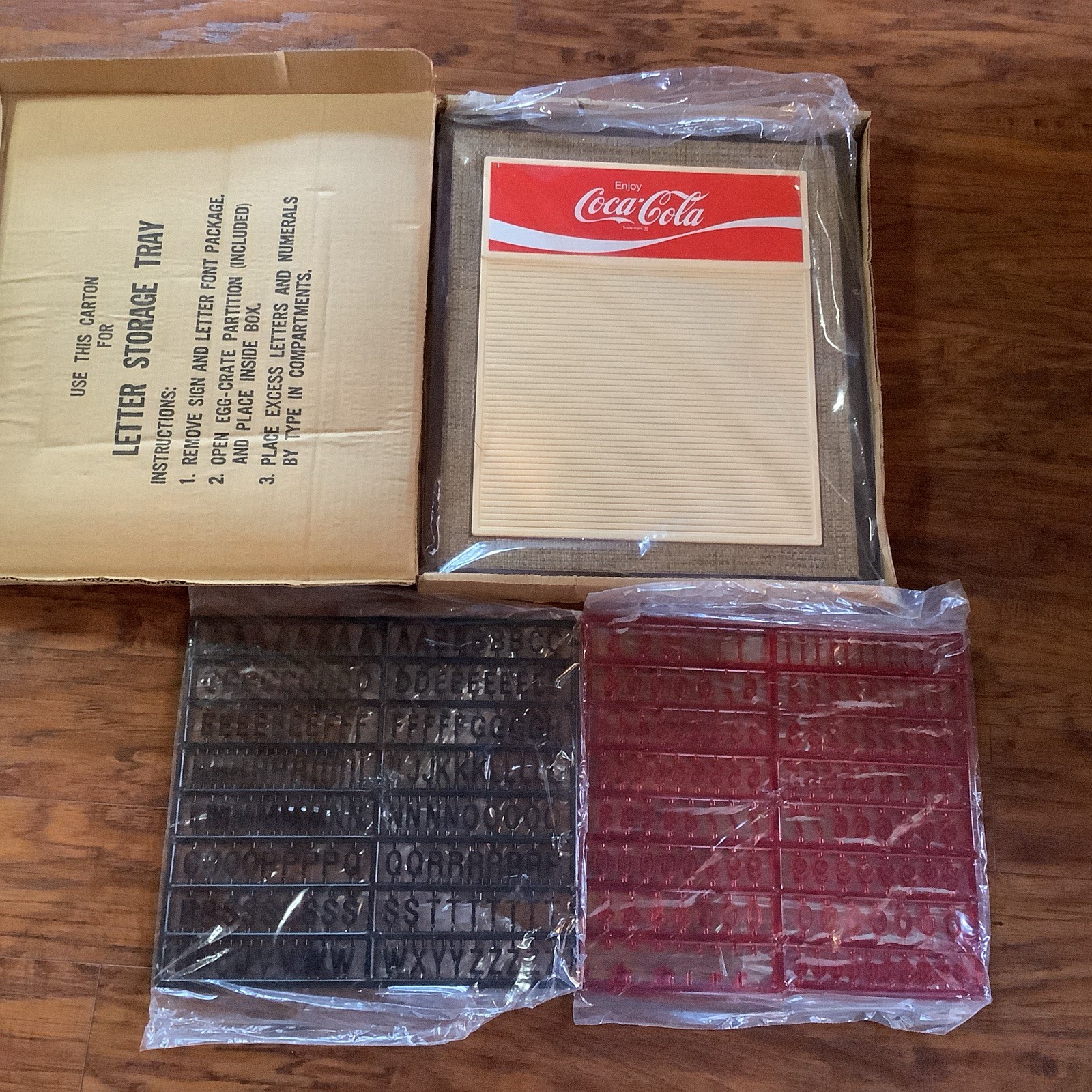 Vintage 1970’s NEW Coca-Cola Menu Board Sign W/ Letters & Numbers NOS