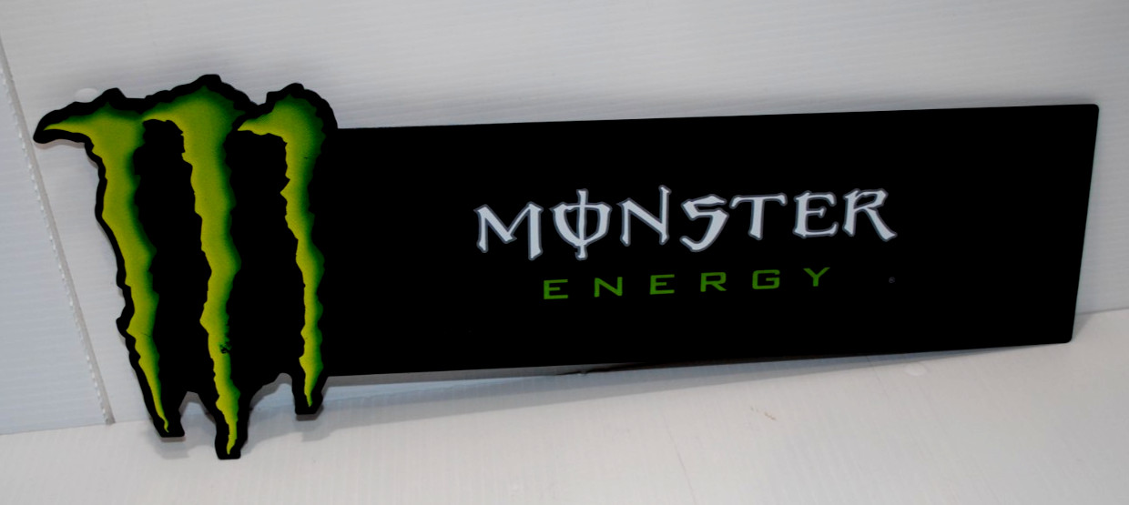 monster energy double sided metal sign