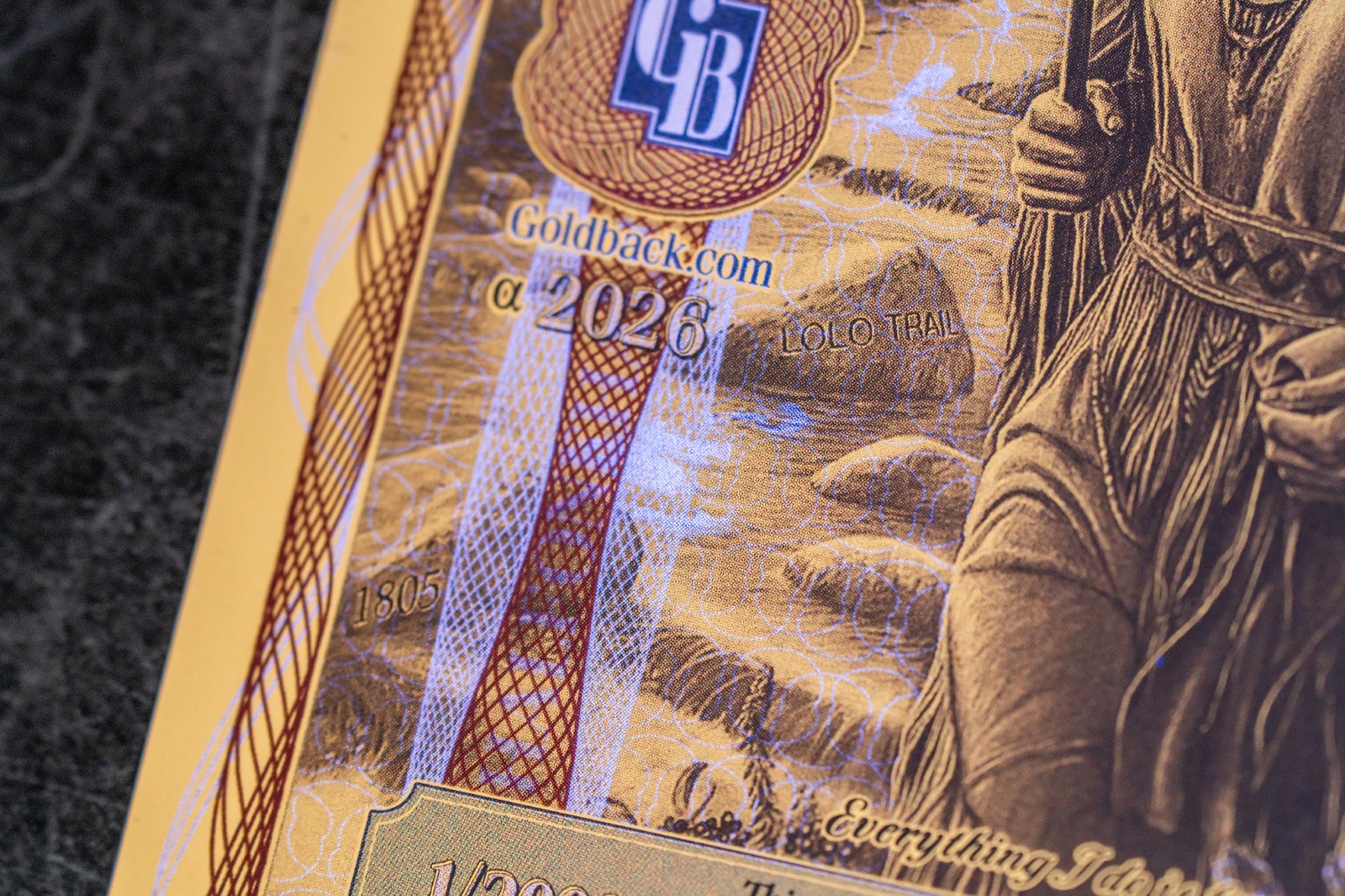 50X - 1/2 IDAHO Goldback Aurum Gold Foil Note 1/2000 oz 24kt .999 Fine PRESALE