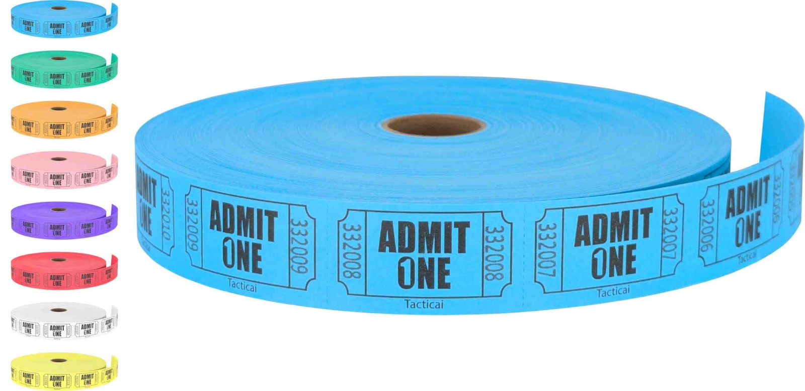2000 Raffle Tickets, Admit One, Single Roll, Ticket for Events, Entry, Class ...