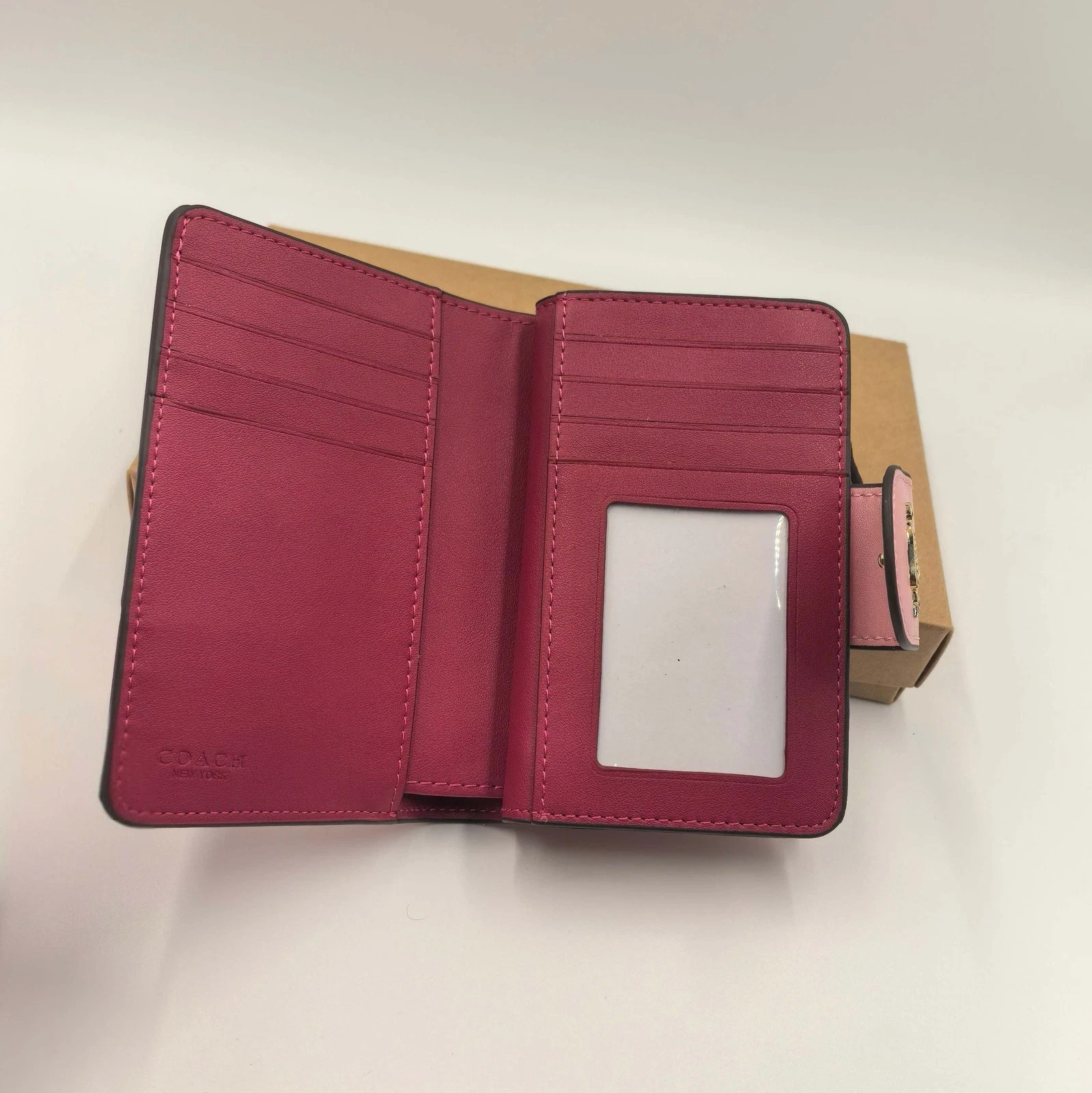 Wallet In Signature Pink with Logo CW786