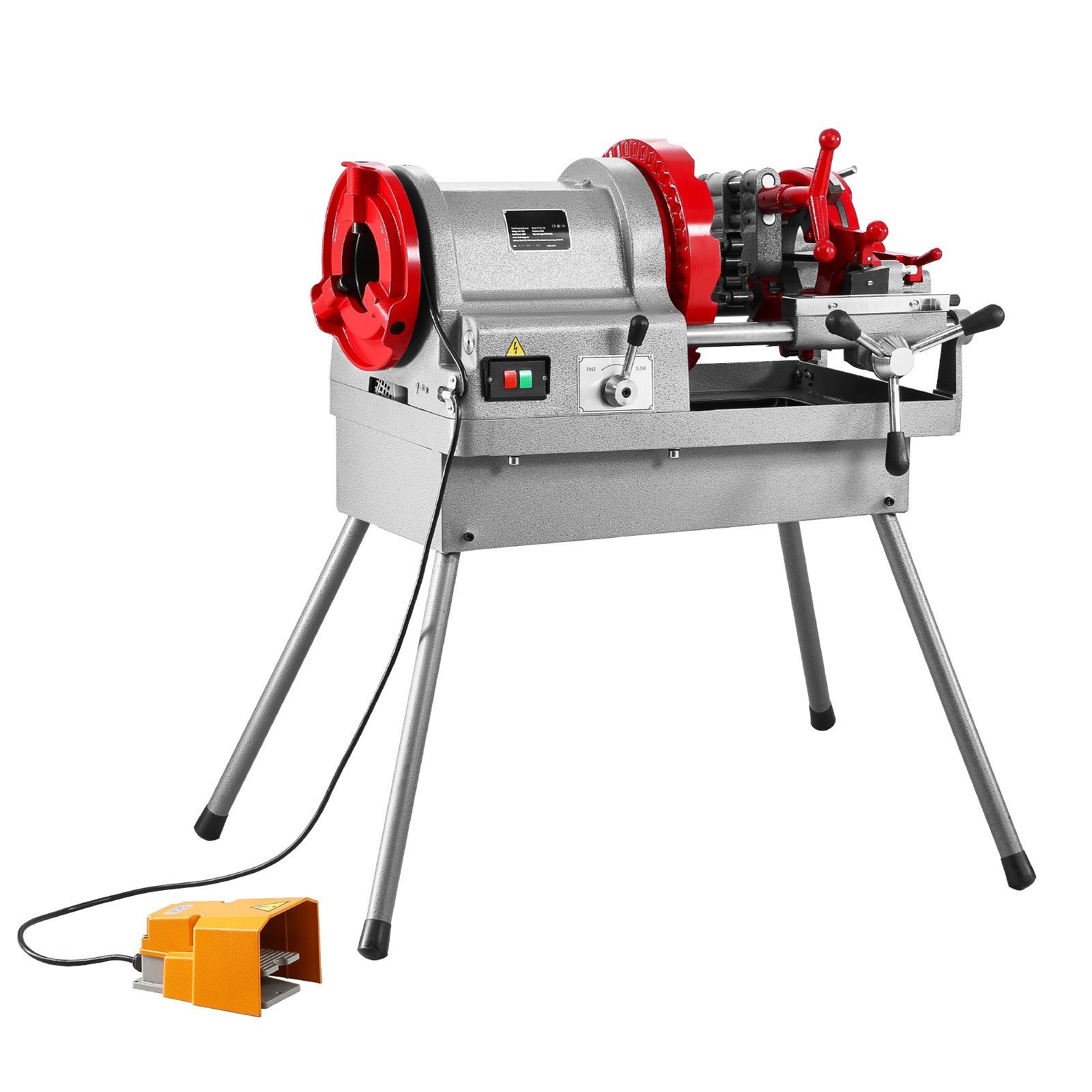 Electric Pipe Threader Machine 900W 2-Speed Threading Cutter for 1/2" to 4" Pipe