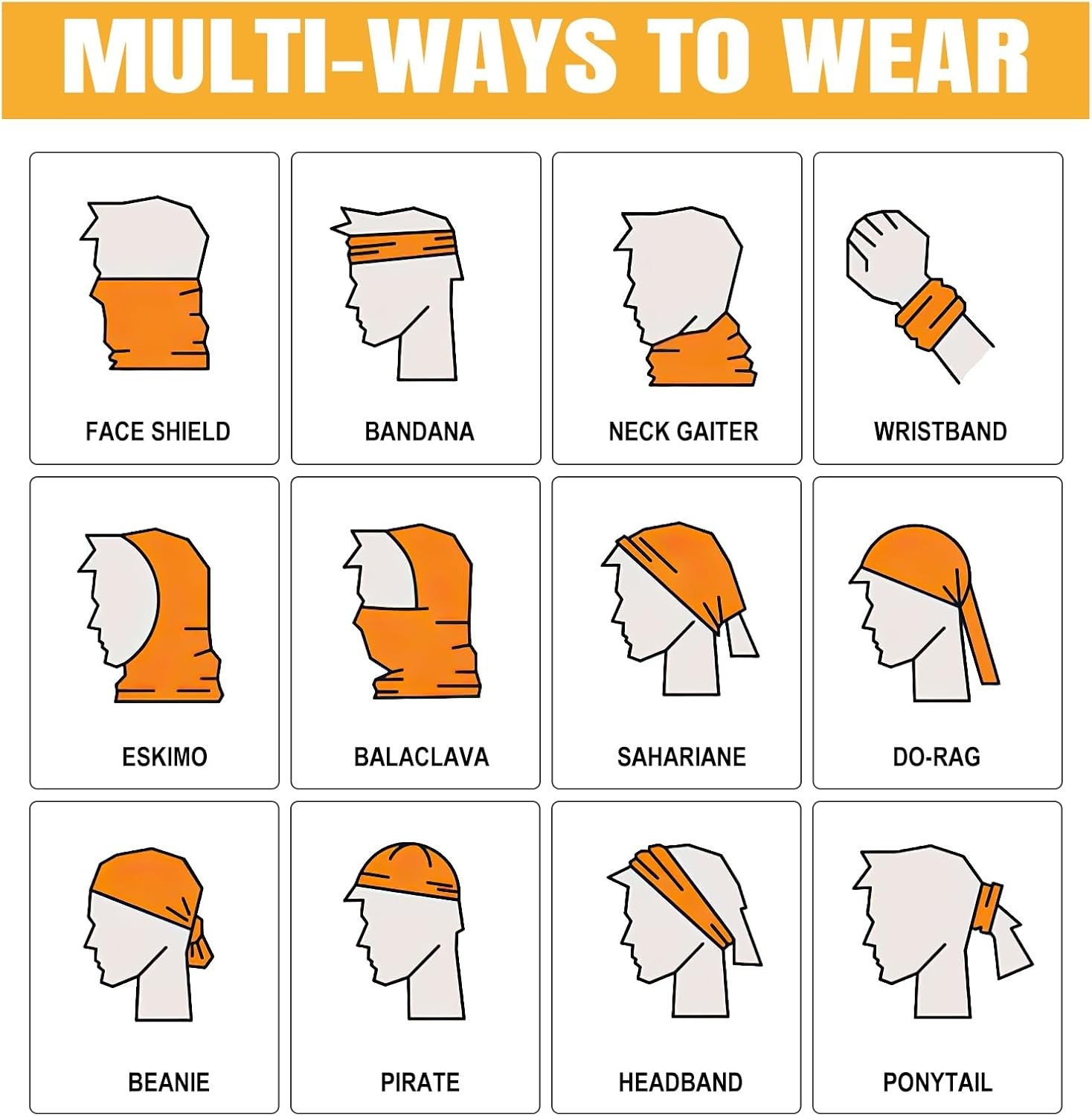 Mascaras para el sol UV 6 pzs mascara Sun pasamontañas pasamontana cubre cara