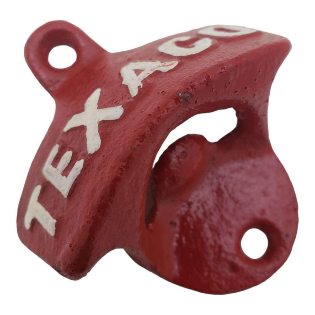 Red Vintage Wall Mounted Bottle Opener Cast Iron Bar Decor