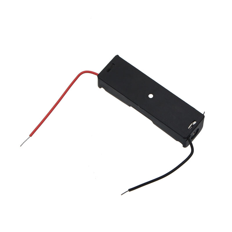 1/2/3/4/5/6/8/10 AA Battery Holder Slot Case Plastic Storage Box Wire Leads Flat