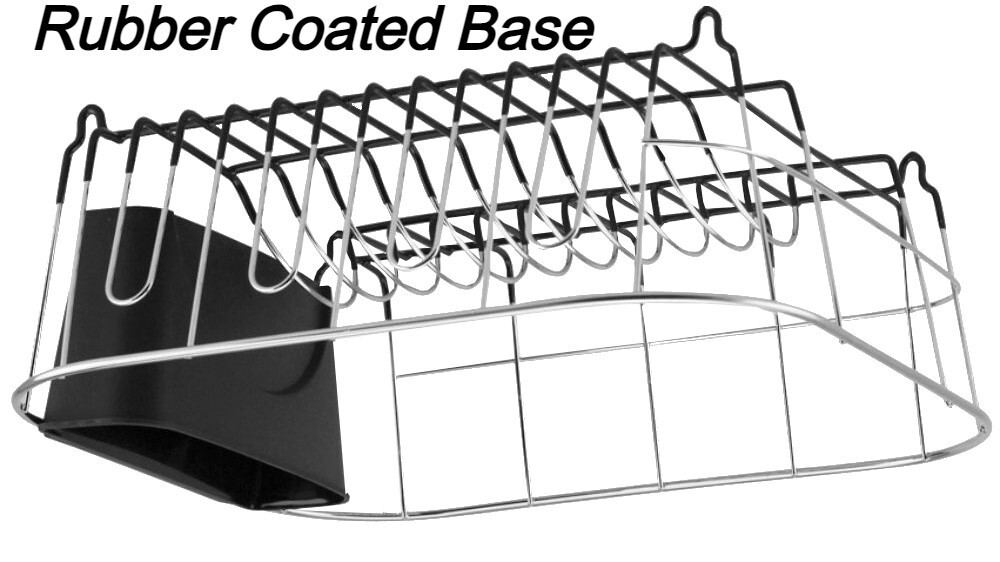Kitchen Steel Over Sink Dish Drying Rack with Cutlery Holder Drainer Organizer