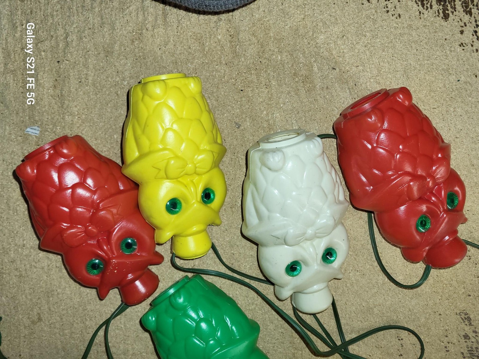 Vintage 7 Plastic Blow Mold Owls Patio RV Camping Tiki String Lights Lot 1