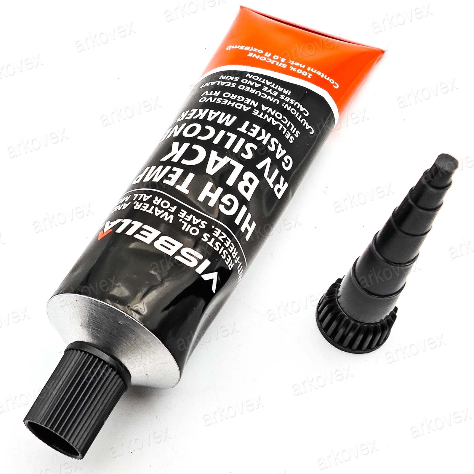 2X 3.7oz RTV Silicone Instant Gasket Maker Sealant Tube Black High Temperature