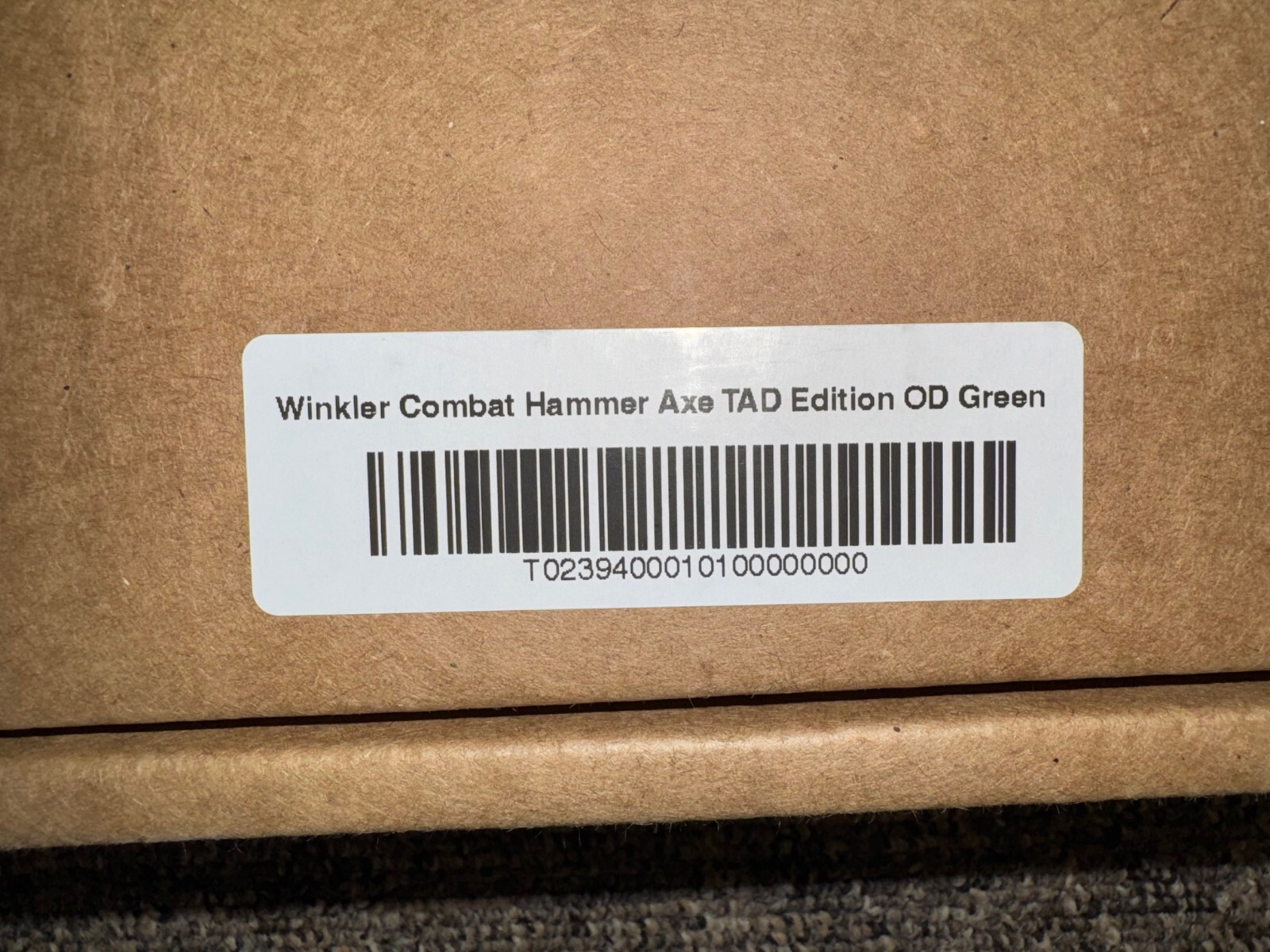 RARE Winkler Combat Hammer Axe TAD Edition OD Green