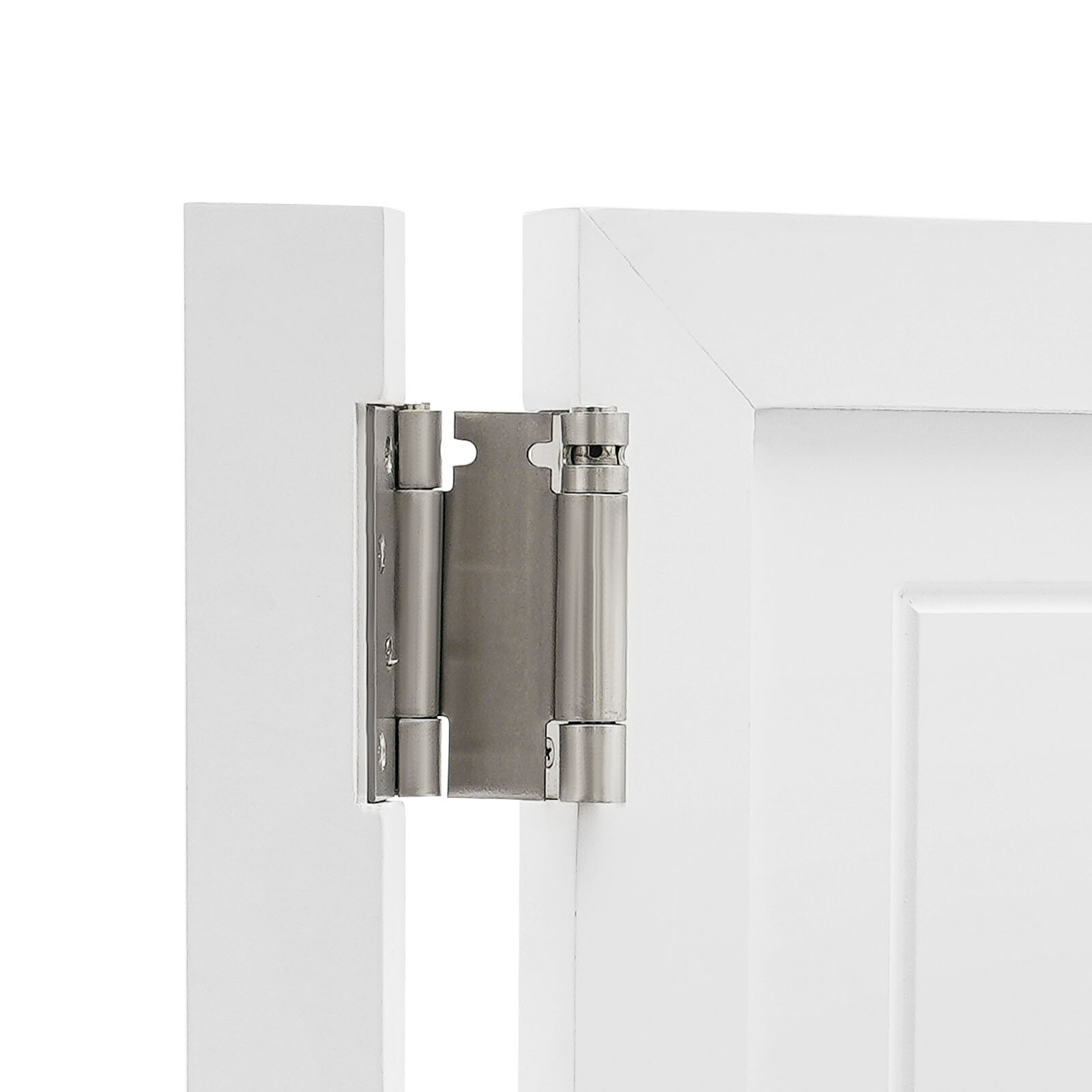 White Wood Swinging Door Wall-mounted Double Half Cafe Doors Saloon Bar W/ Hinge