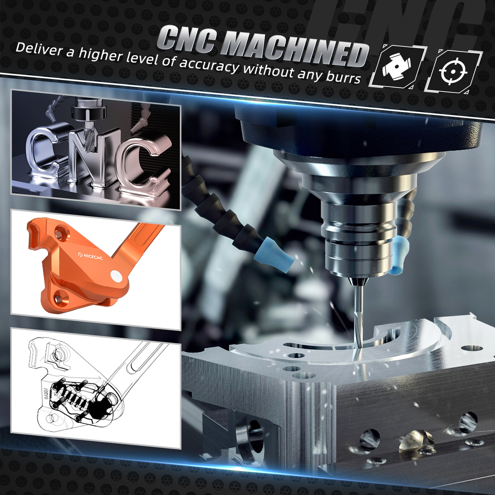 NiceCNC Kickstand Side Stand For KTM 125 150 SX 250 350 450 SXF 2016-2024