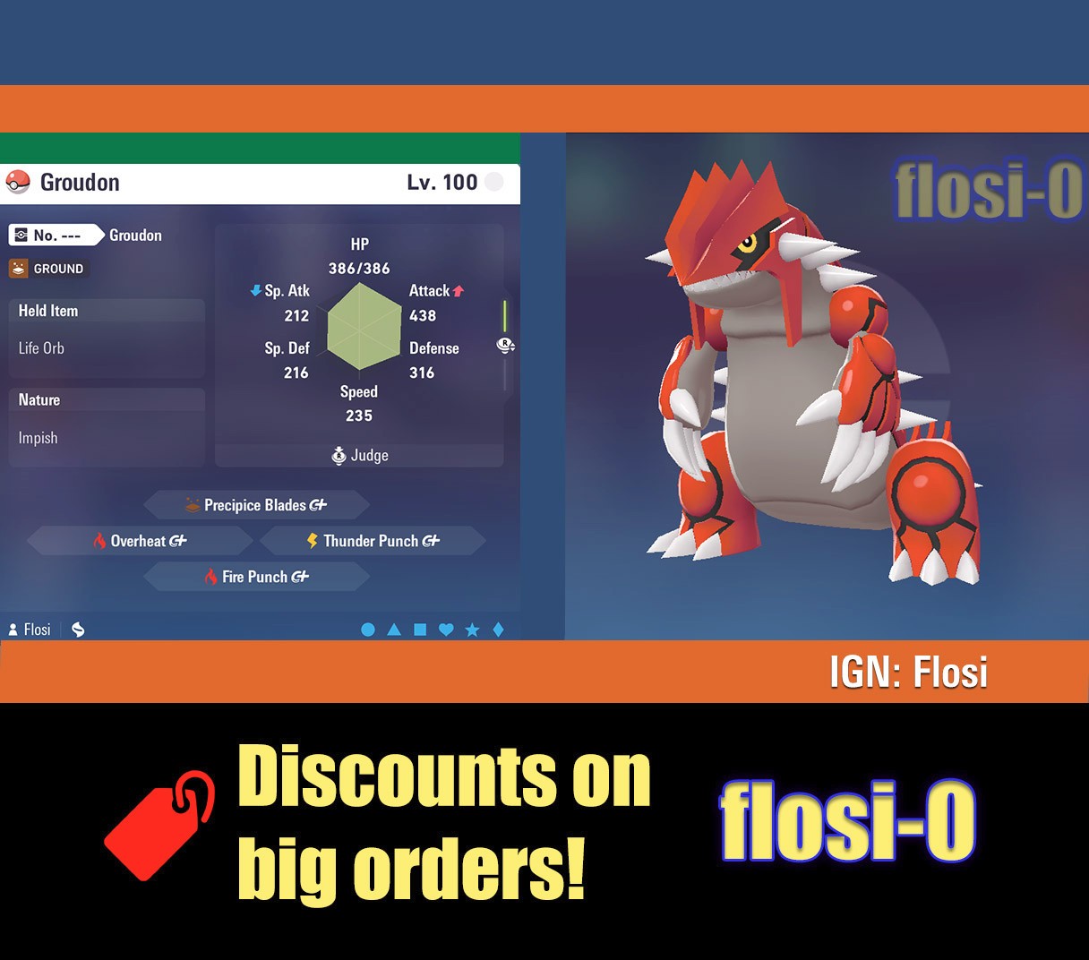 6IV Groudon Pokemon Legends ZA (Legends Z-A)