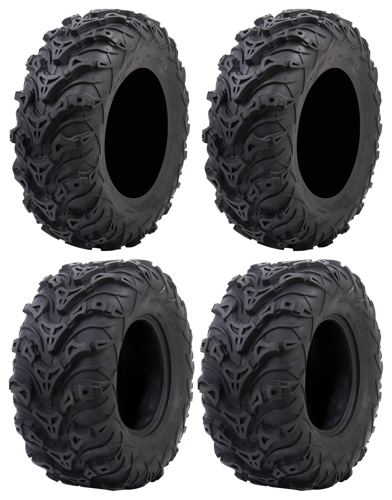 Tusk Mud Force Tire 25x8-12 x 25x10-12 Set Of 4