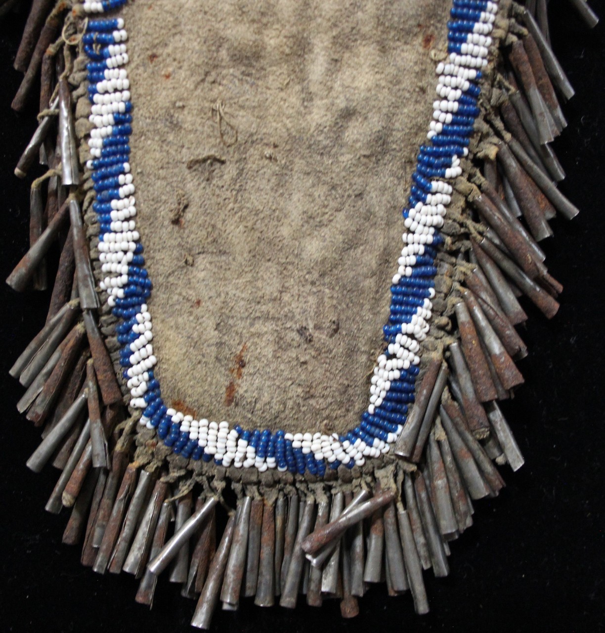 Vintage Beaded Ute Tab Bag with Cones