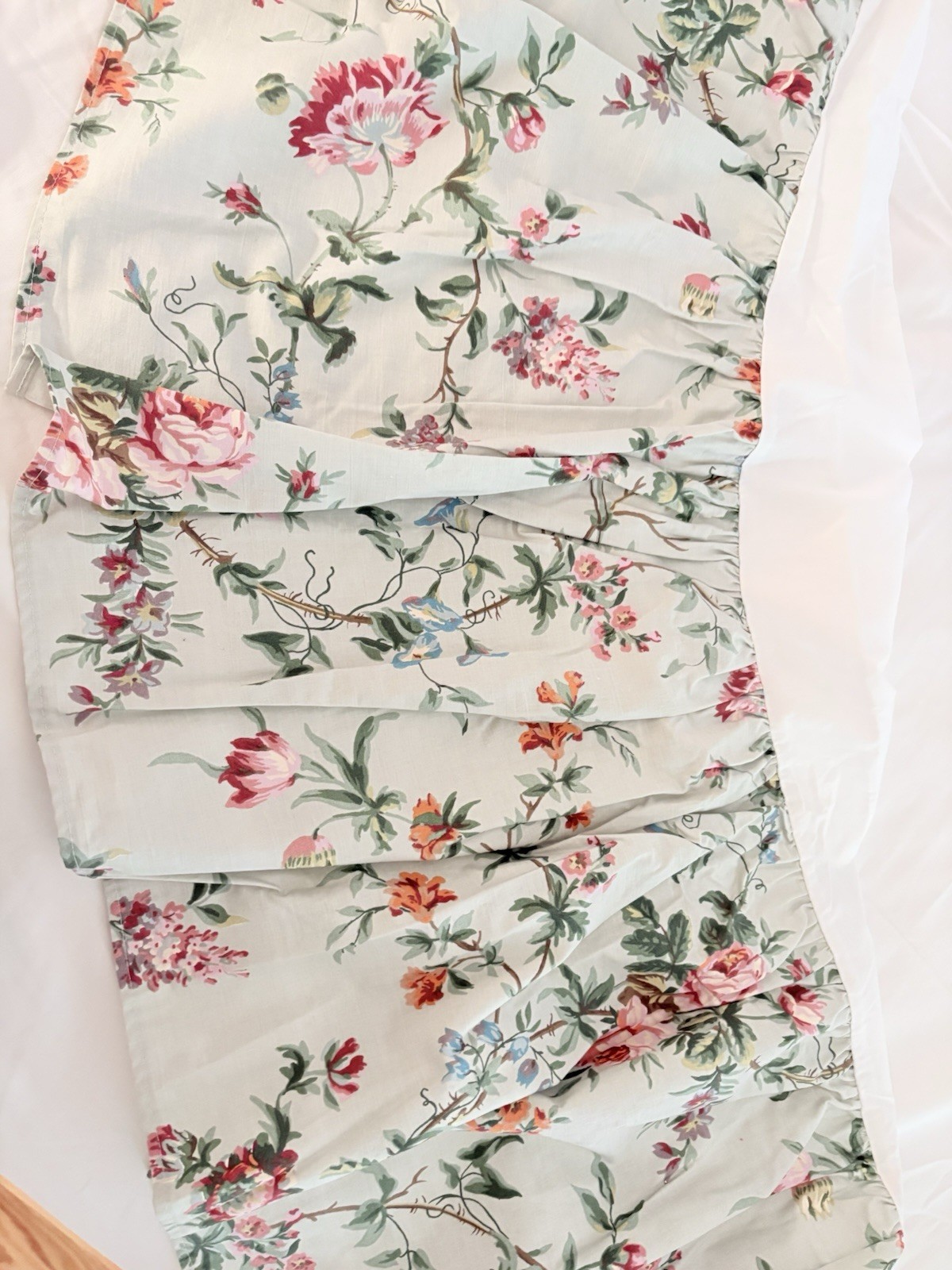 Ralph Lauren Toulouse King Bed Skirt Dust Ruffle - Pewter Excellent