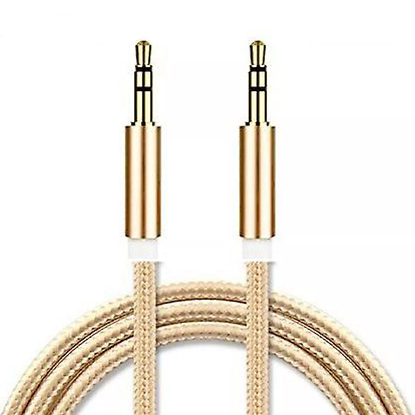 AUX Cable Braided 3.5mm Audio for Car Phone Cord Male to Male Auxiliary 1M