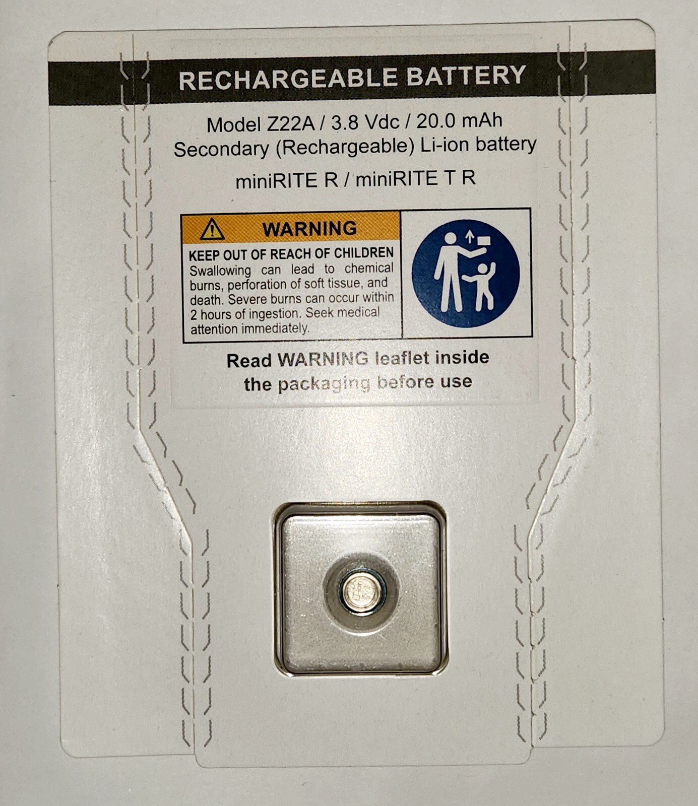 An Oticon Hearing Aid rechargeable battery Li-ION Minirite  Z22A NEW USA SHIPPER