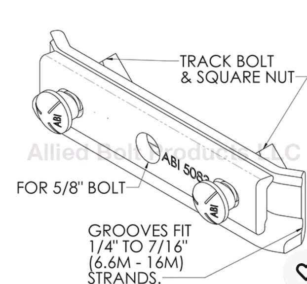 8 Pack Allied Bolt #5083 Corner Suspension Clamp for 5/8" Thru Bolt Utility NEW