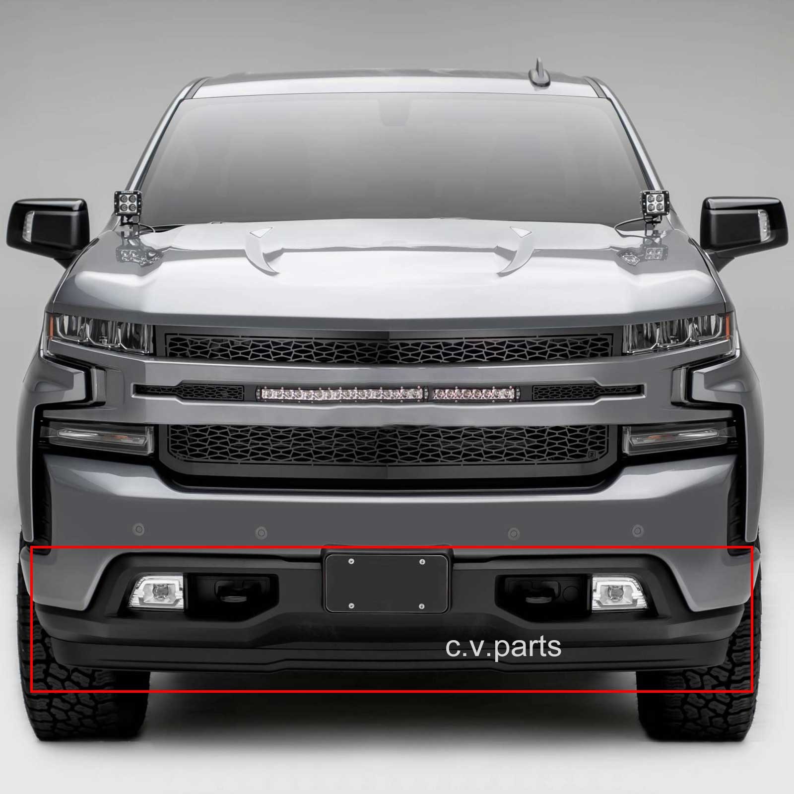 For 2019-2021 Silverado 1500 Bumper Cover Lower Valance W/O Z71 W/LED Fog Lights