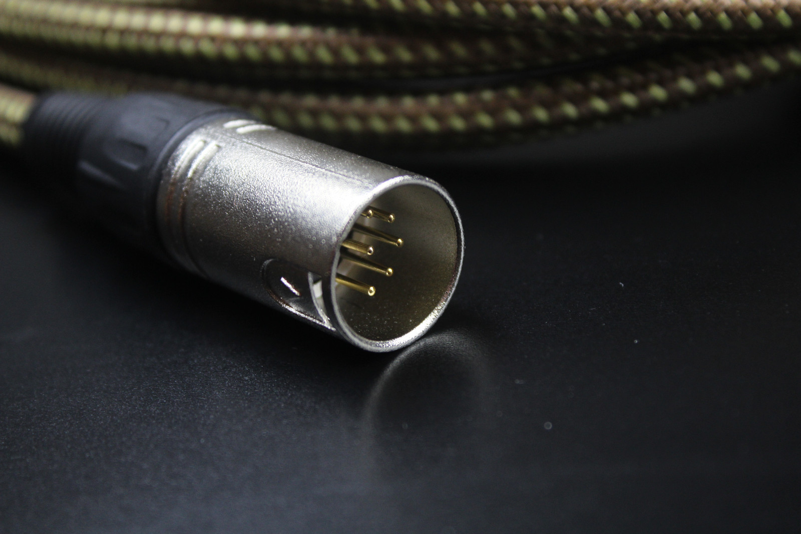 7 Pin XLR 20ft Female to Male Vacuum Tube Microphone 20' Cable Cord Brown Tweed