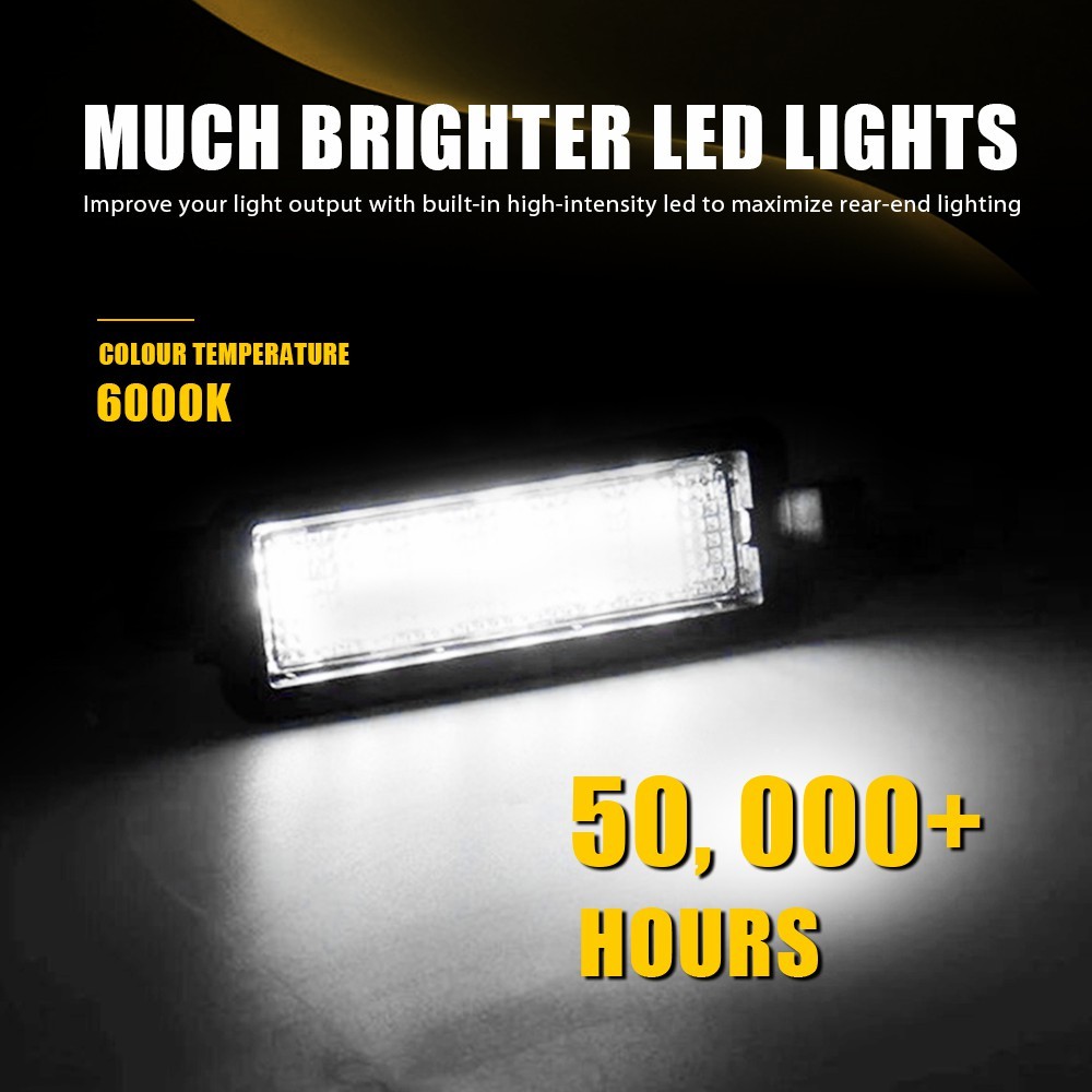 For 2015-2022 Chrysler 300 White LED License Plate Light Bulbs Rear Tag Lamps 2x