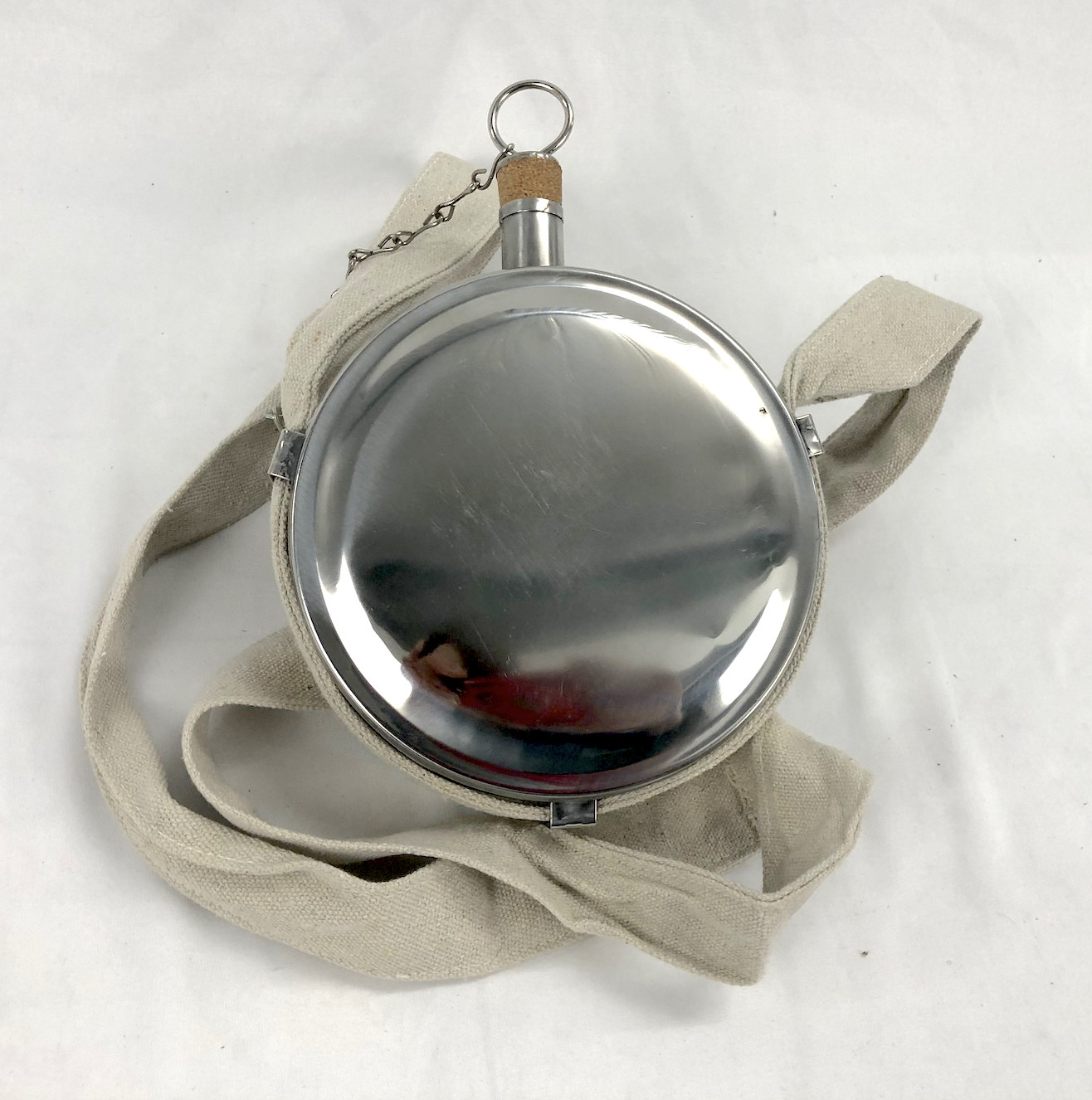 Mexican War & Civil War Stainless Steel Drum Canteen