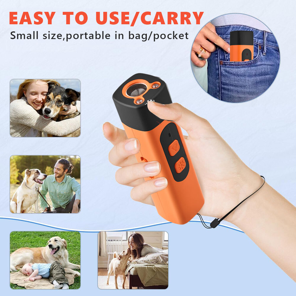 Ultrasonic Dog Repeller Anti Bark Device Stop Barking Humane Pet Training Tool