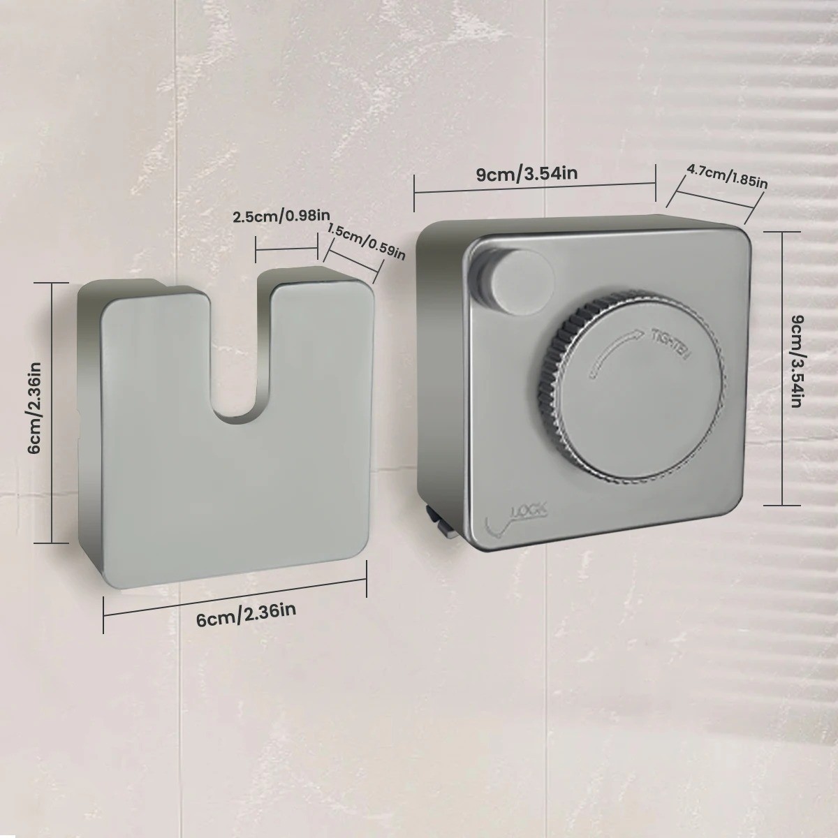 Retractable Clothesline 15.1FT Wall Mounted Stainless Steel Indoor Outdoor Gray