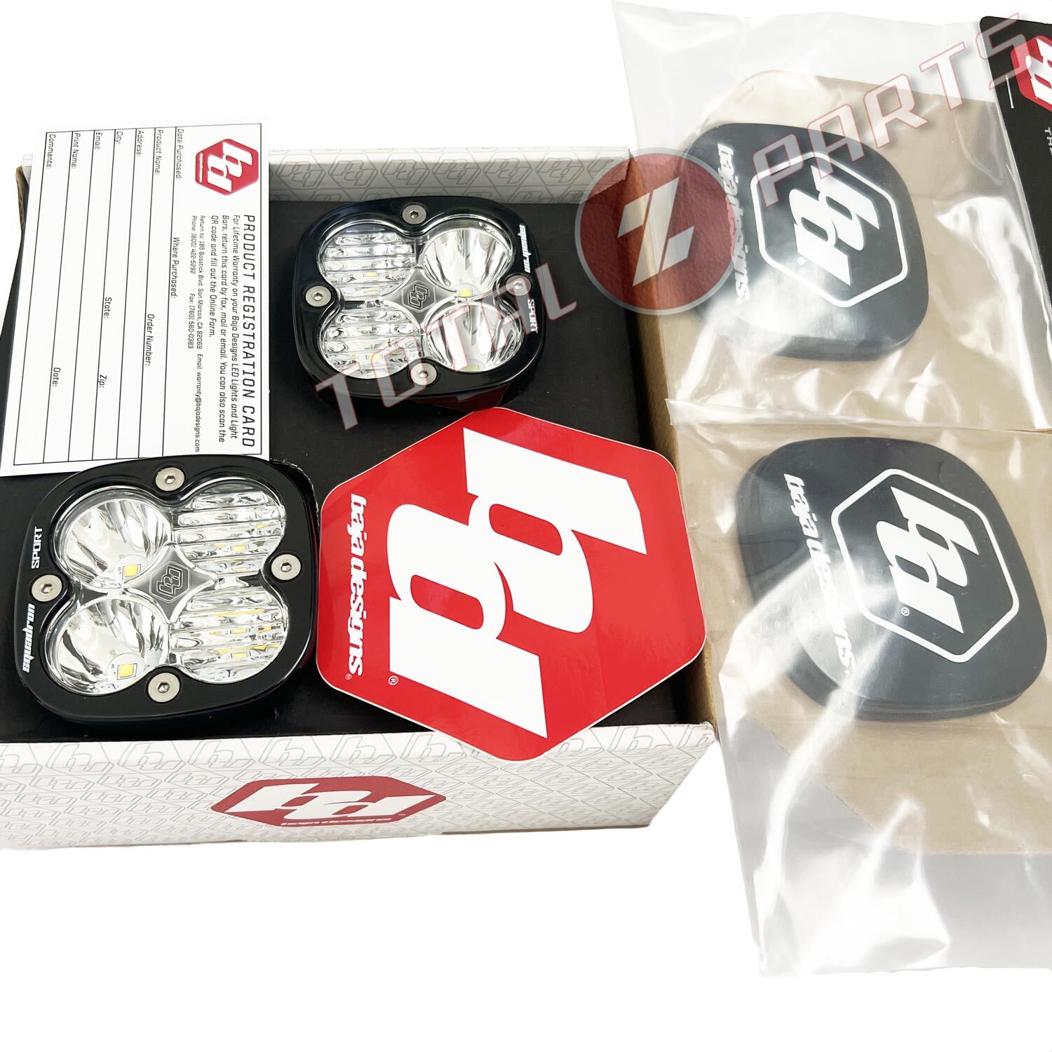 Baja Designs Squadron Sport (2 Pairs, Amber/White) LED Driving/Combo Rock Guards