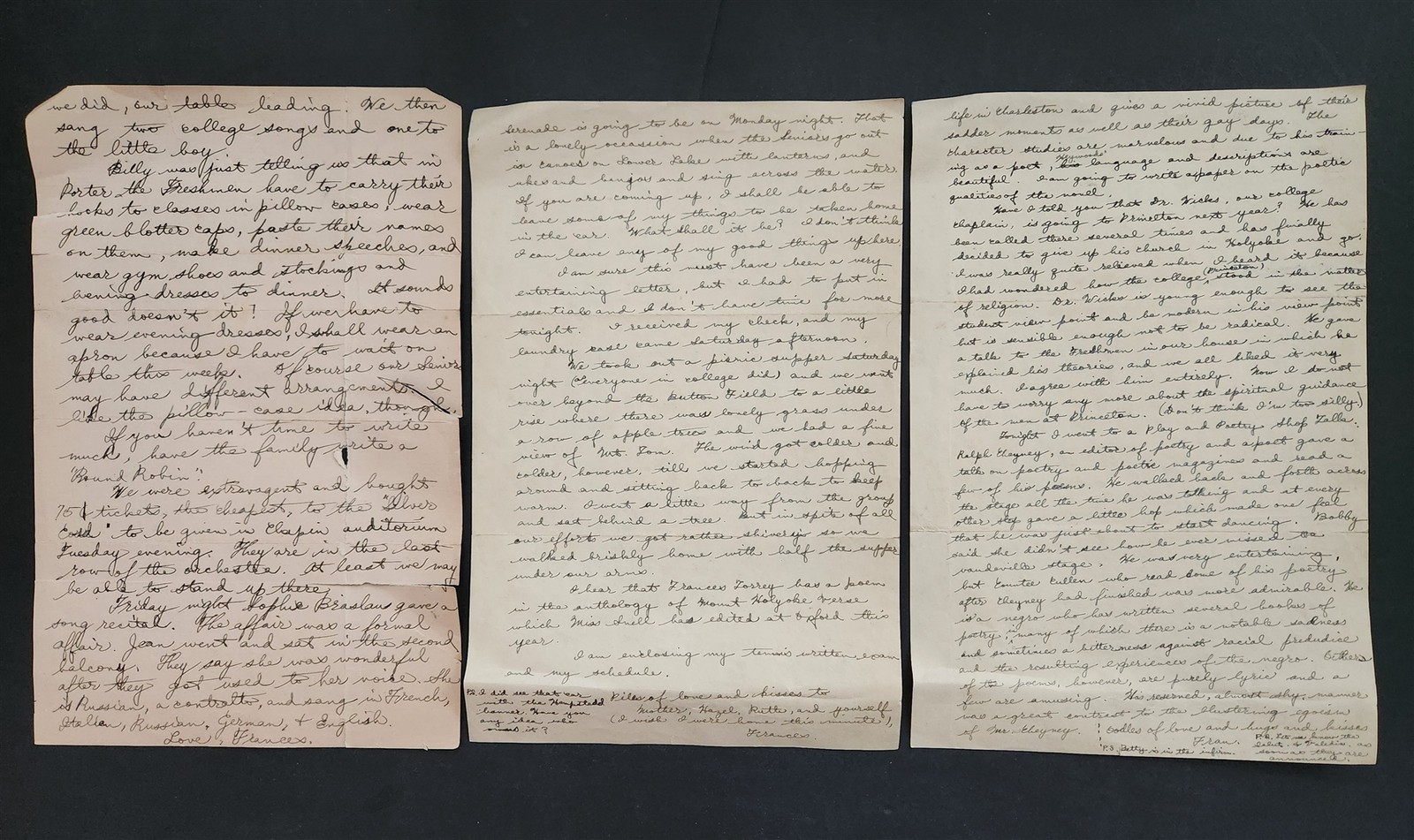 1920s antique LETTER LOT mineola ny FRANCES WHITTY from MOUNT HOLYOKE COLLEGE