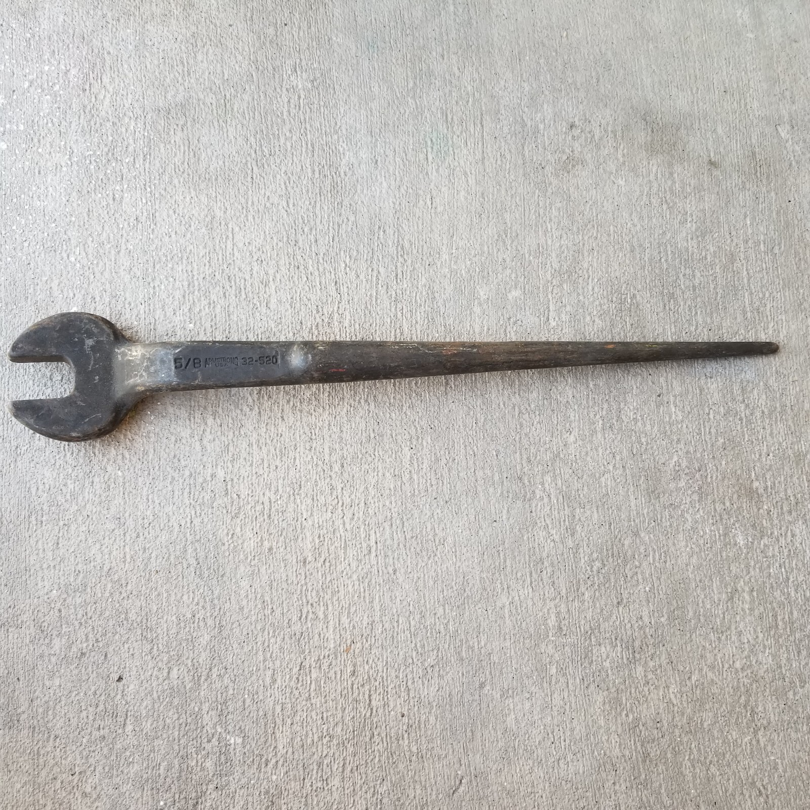 Armstrong 5/8" Open End Spud Wrench 32-520 USA Ironworker Offset Pin metal Tool