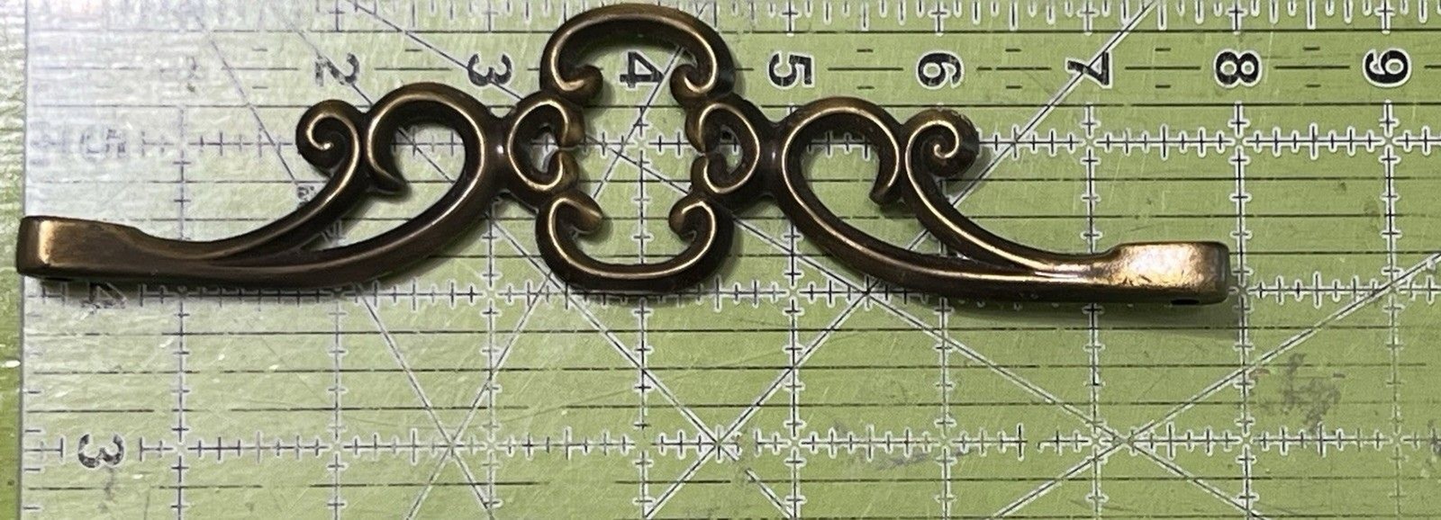 Lot of 4 Brass Vintage Drawer Pulls Closet Handles 8" Length