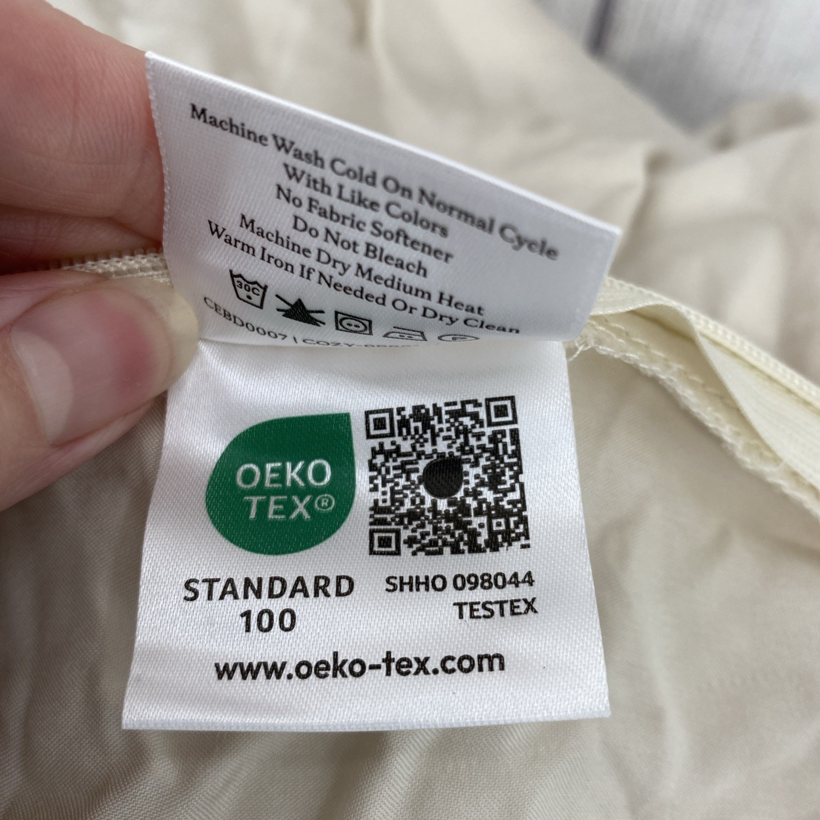 Cozy Earth Duvet Cover KING Oat Beige Luxury Viscose Bamboo Canvas Tote