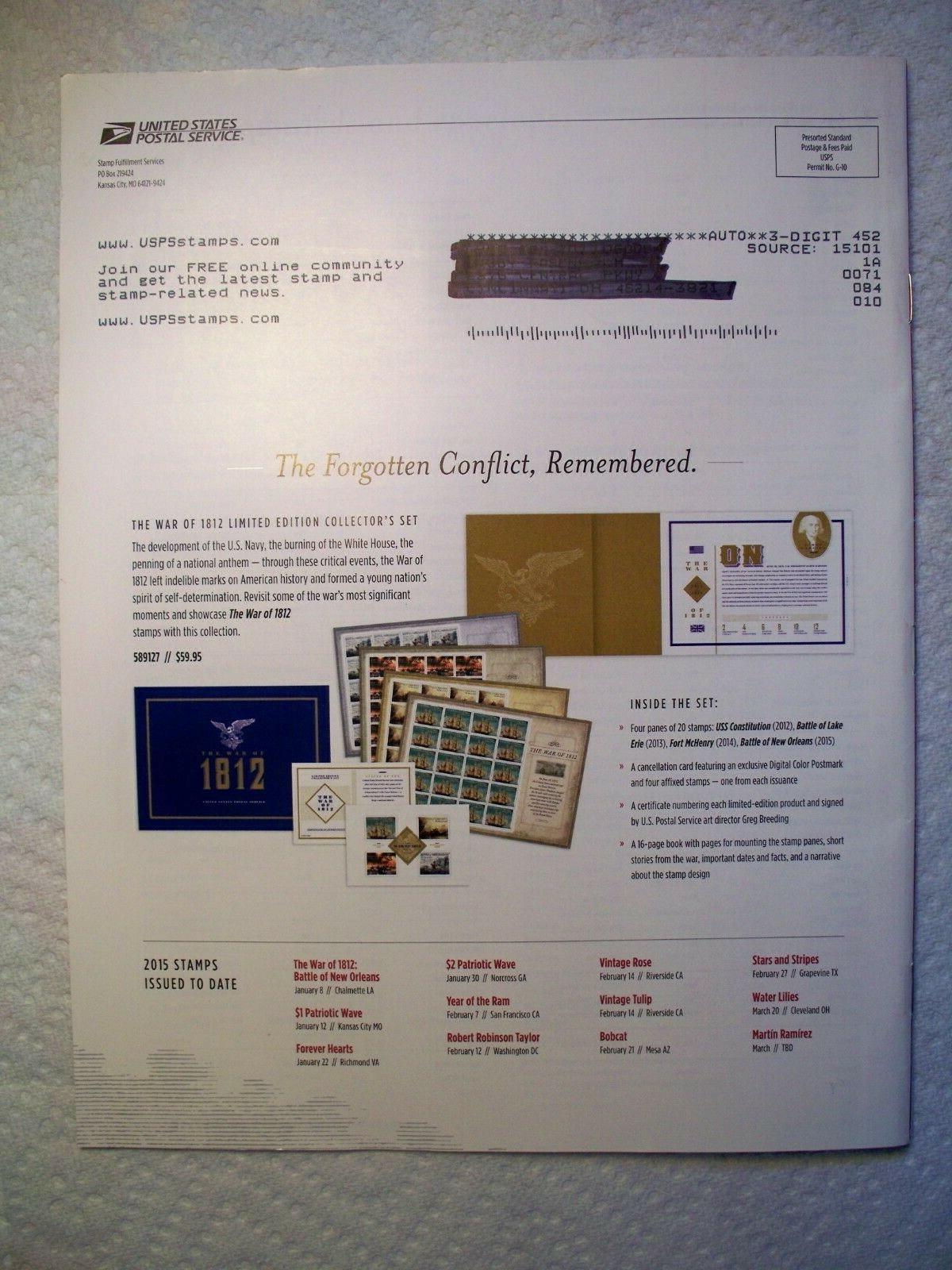 USA PHILATELIC MAGAZINE 2015/Volume 20/Quarter 1-COMPREHENSIVE EDITION Stamps