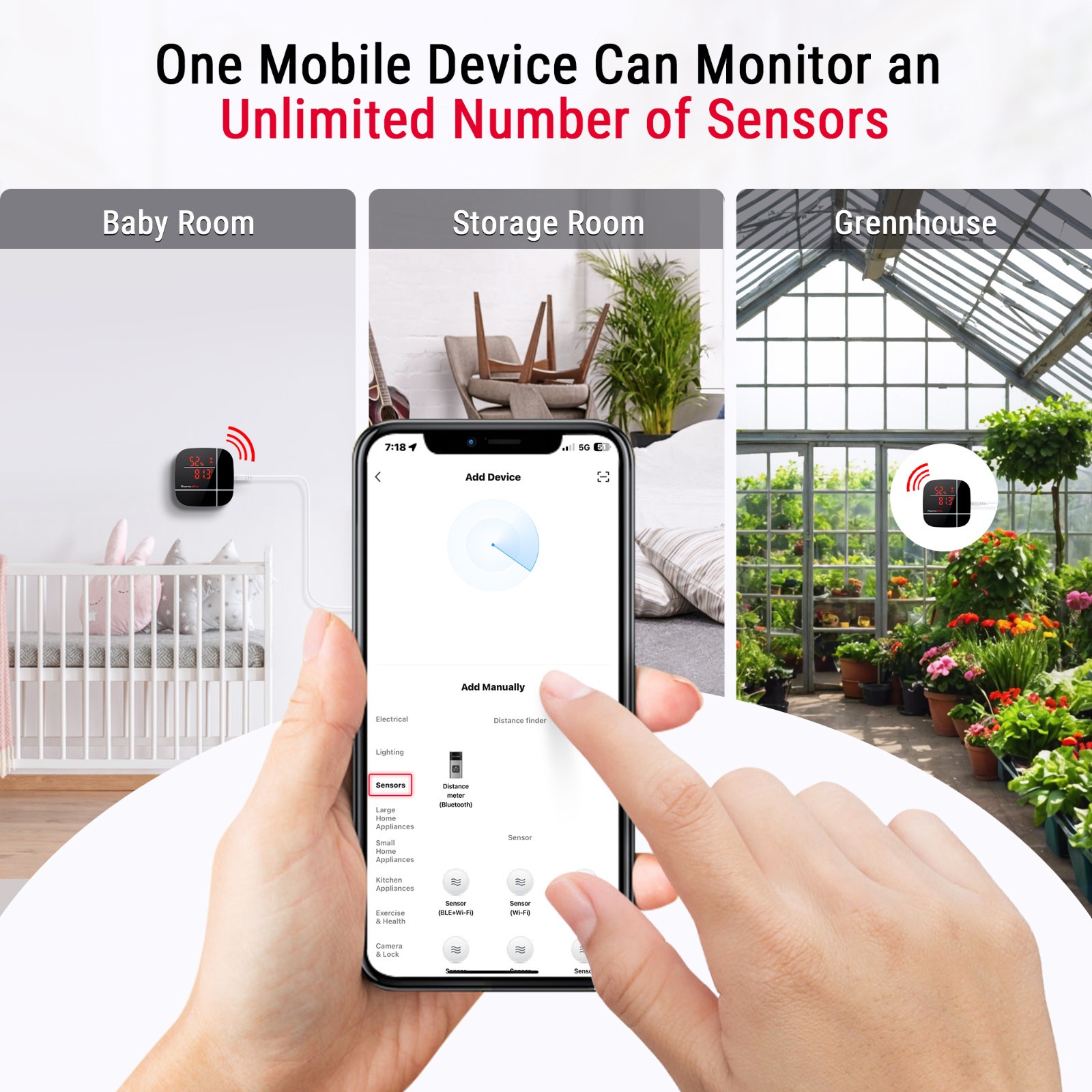 ThermoPro TP-90 Smart WiFi Thermometer Hygrometer with App & Alexa Voice Control