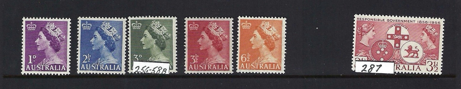 AUSTRALIA STAMPS MNH -Scott #256-258b & Scott #287 - Nice Lot-  Take a Look!