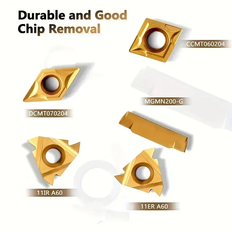18PCS 3/8 " 10mm Shank Indexable Carbide Lathe Turning Insert Tool Holder