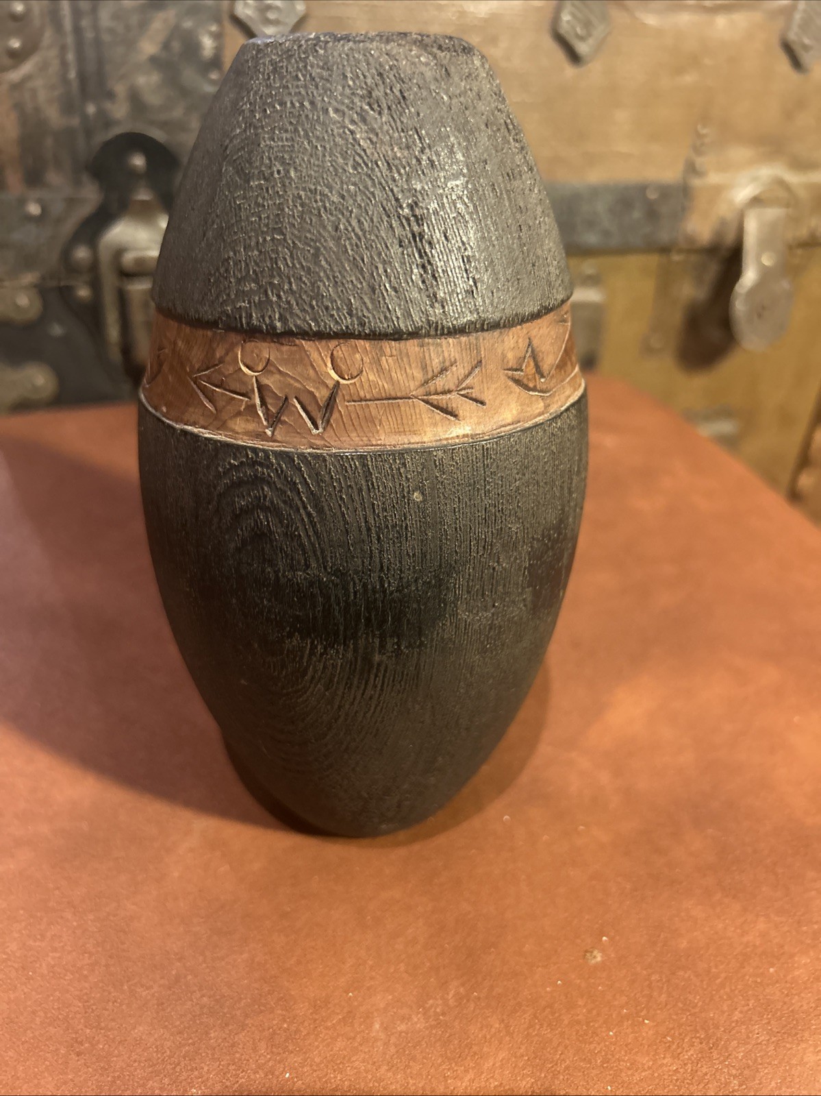 Antique Native American Hand Carved Medicine Man Cedar Mask Head Sculpture Rare