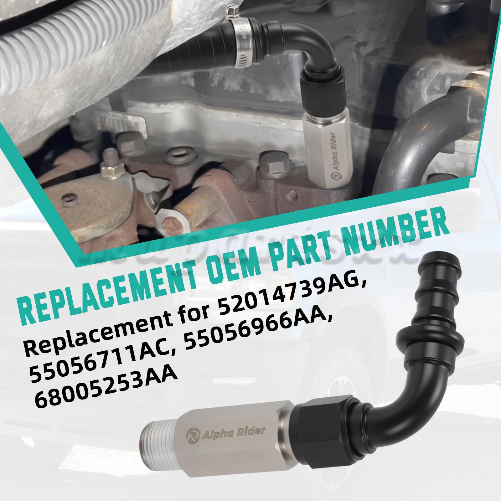 Top Heater Hose Upgrade Fit For 2007-2024 Ram 6.7L Cummins 2007.5+ RAM 2500 3500