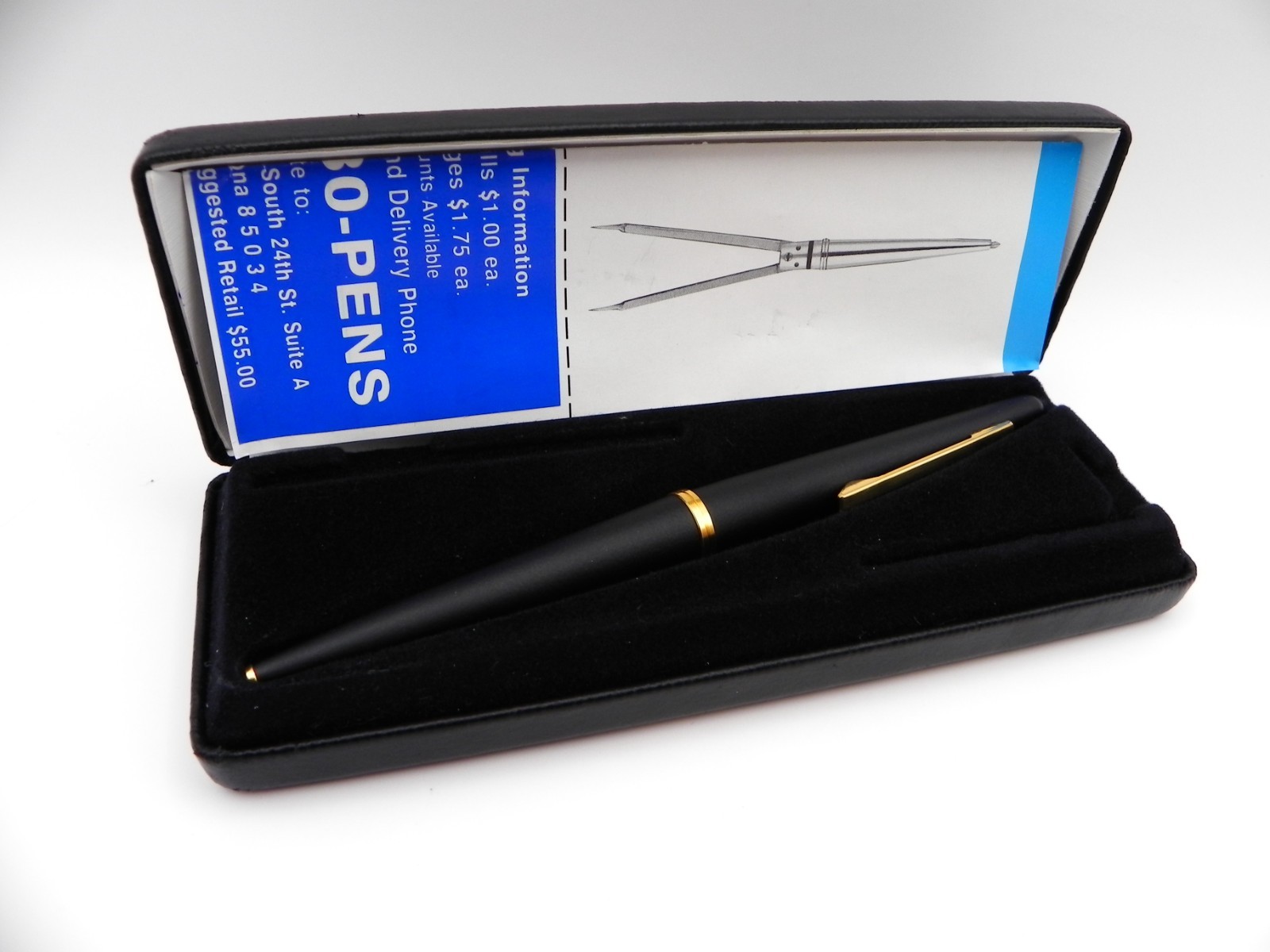 Mackin Caliper Pen Black Gold Medical ECG Case Paperwork Pharmaceutical