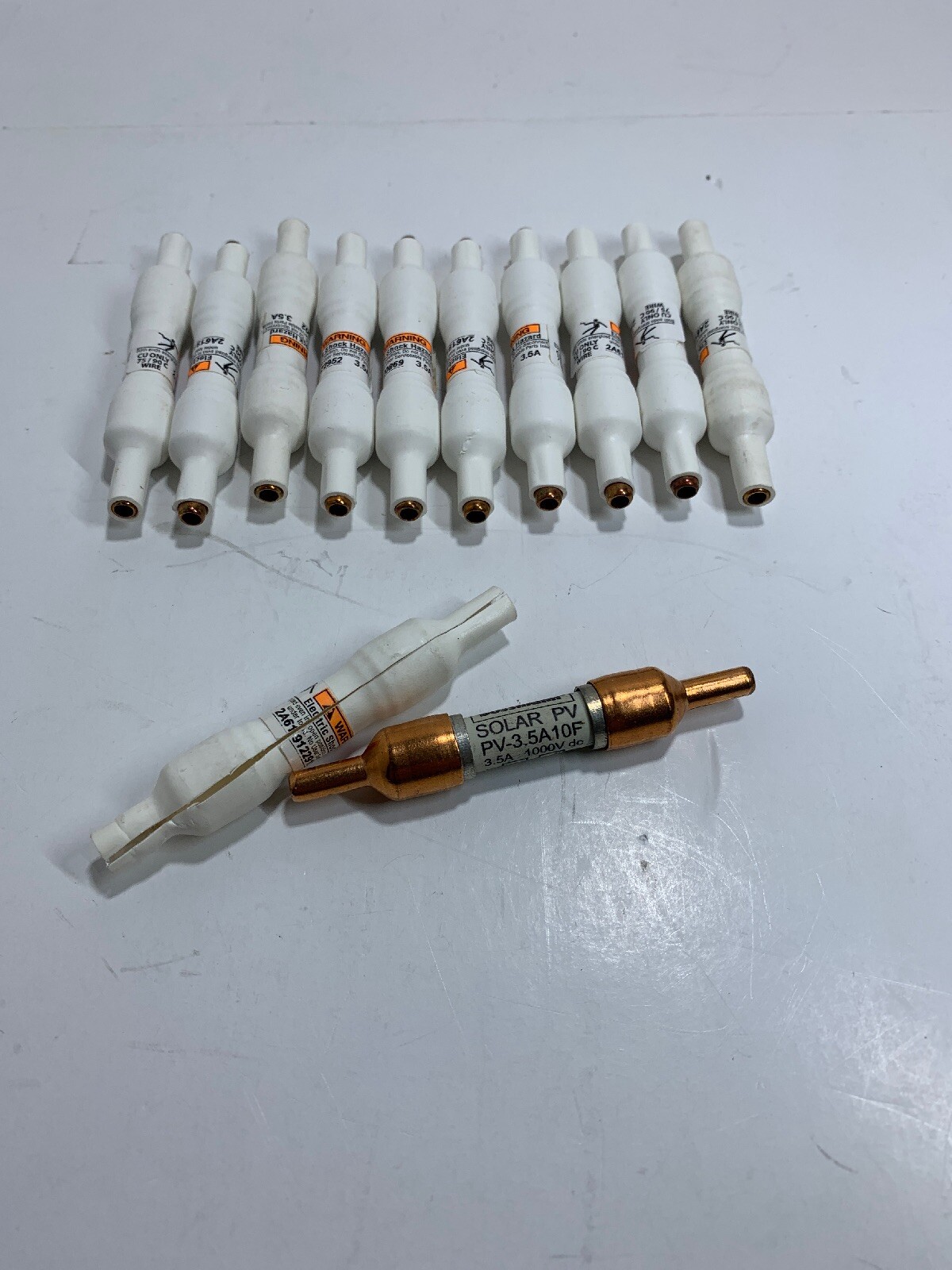 Qty=10, Bussmann Eaton, PV-3-5A10F, Fuses 3.5A 1000V DC SOLAR FERRULE 10X38MM